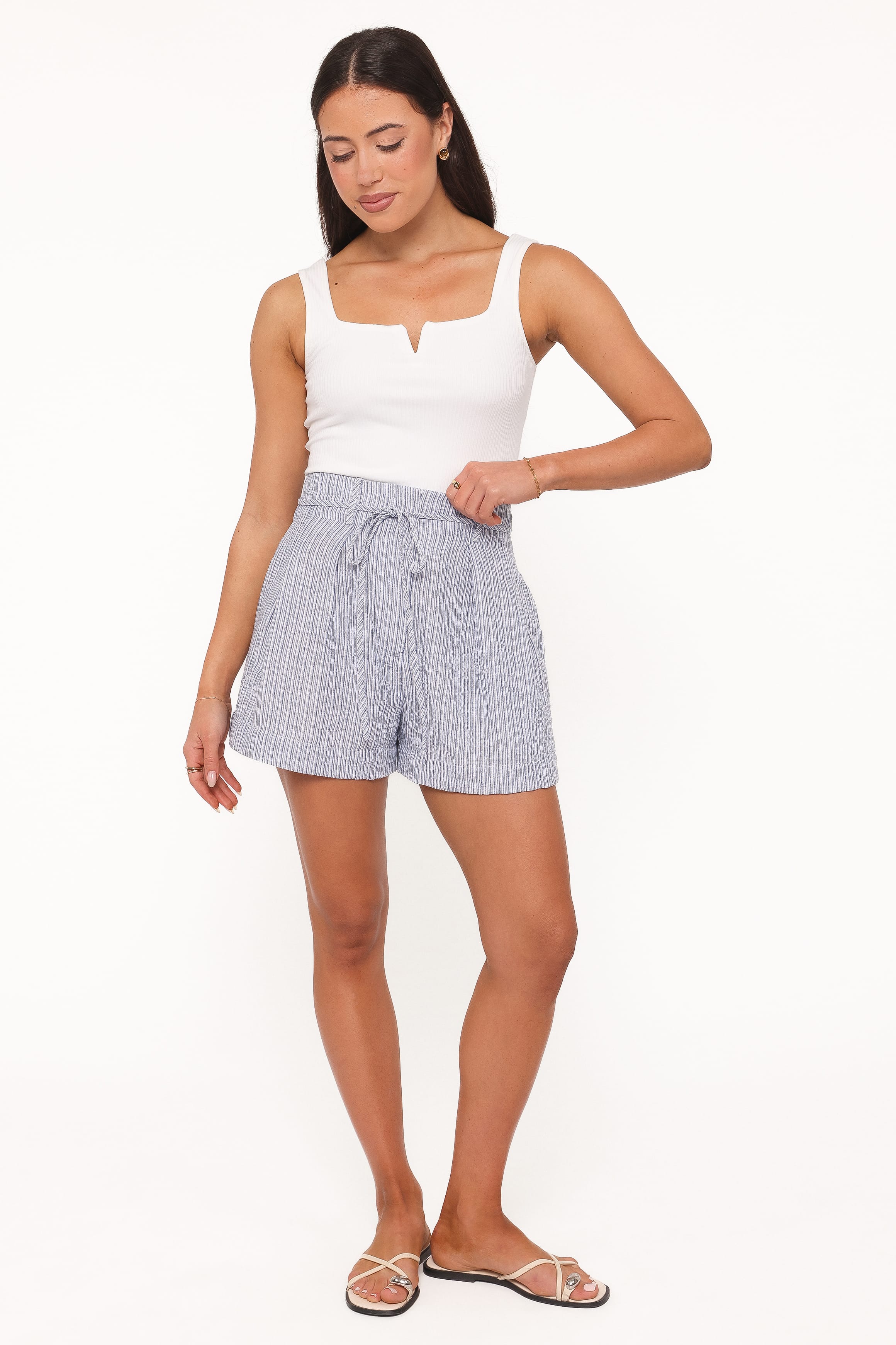 BOTTOMS Jazzara Shorts - Blue/White Stripe