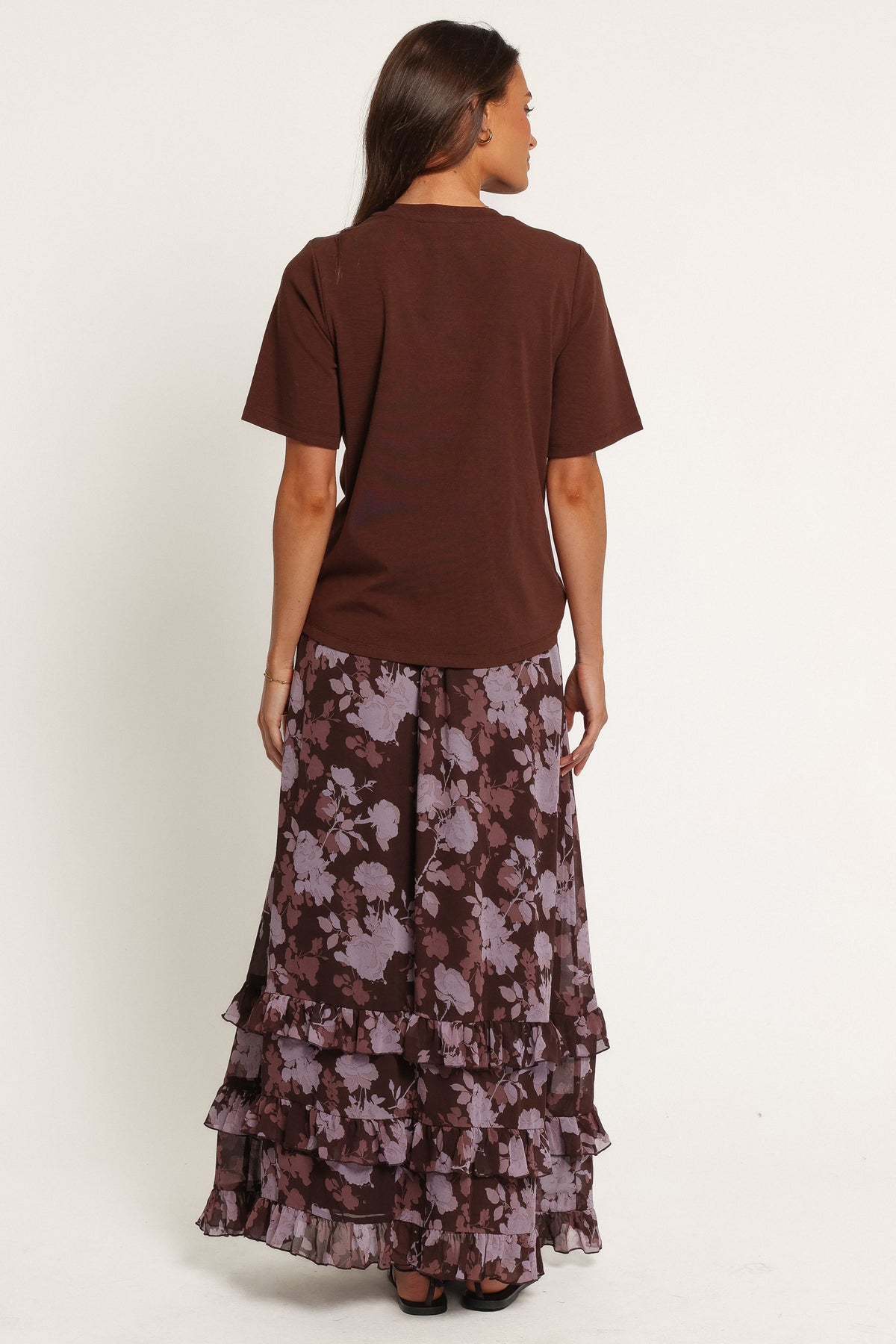BOTTOMS Kadie Maxi Skirt - Purple Floral