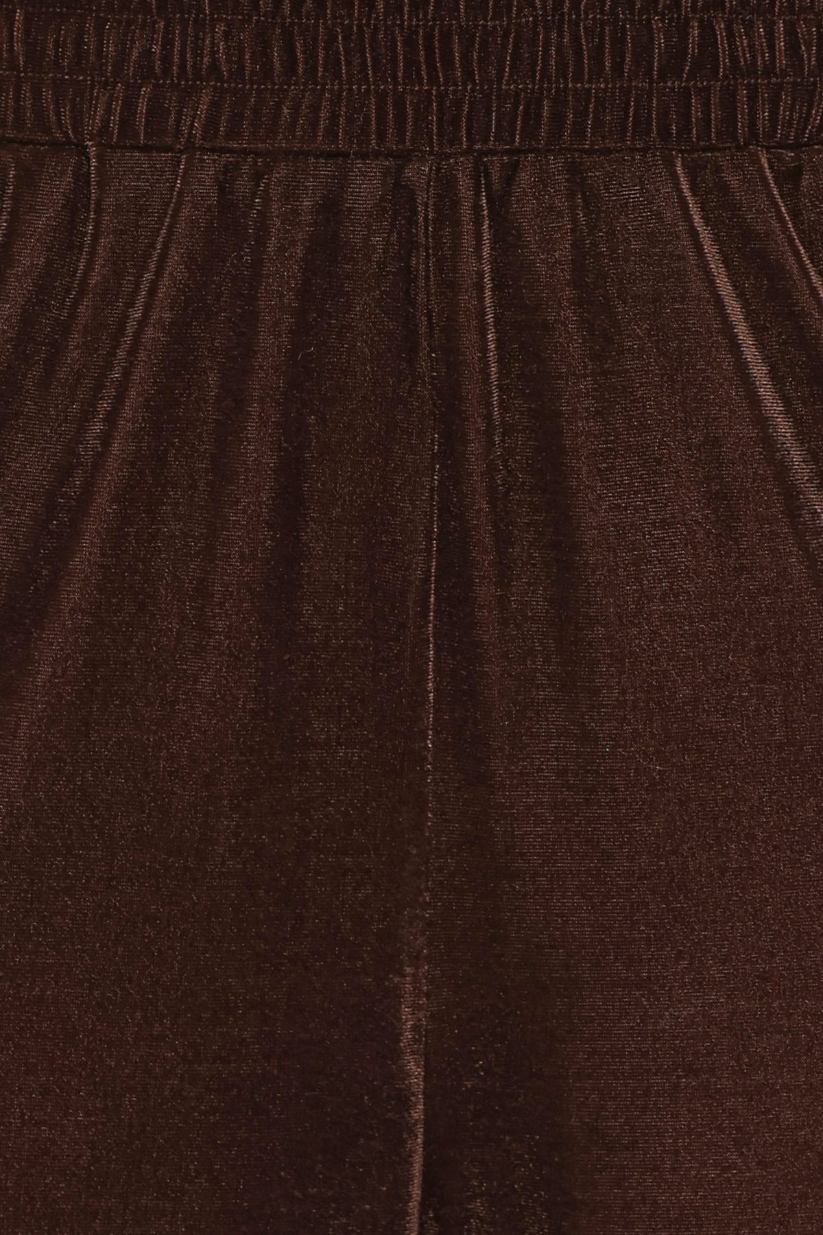 BOTTOMS Layton Wide Leg Lace Trim Pants - Chocolate Velvet