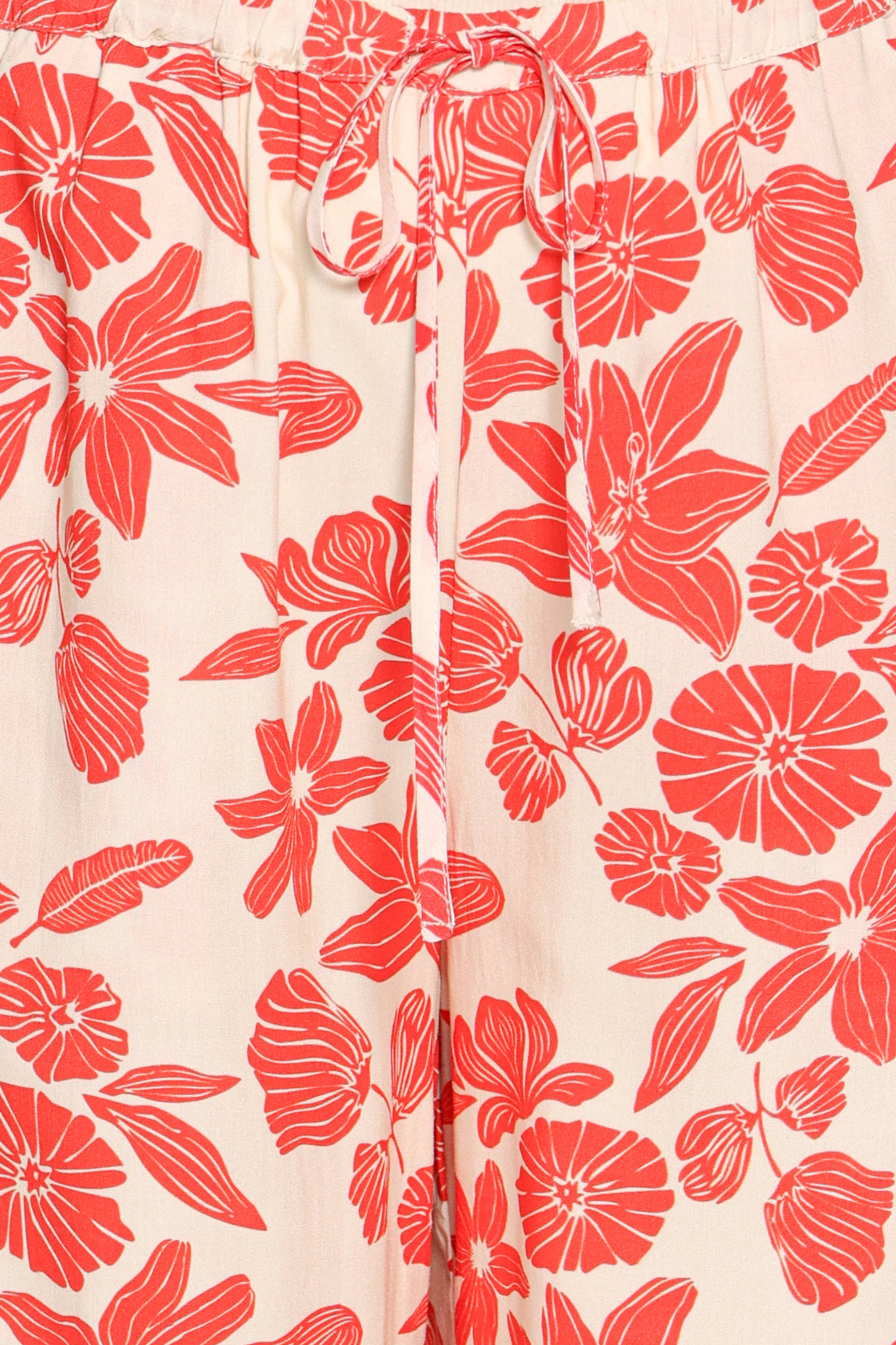BOTTOMS Lira Tie Waist Pant - Red Floral