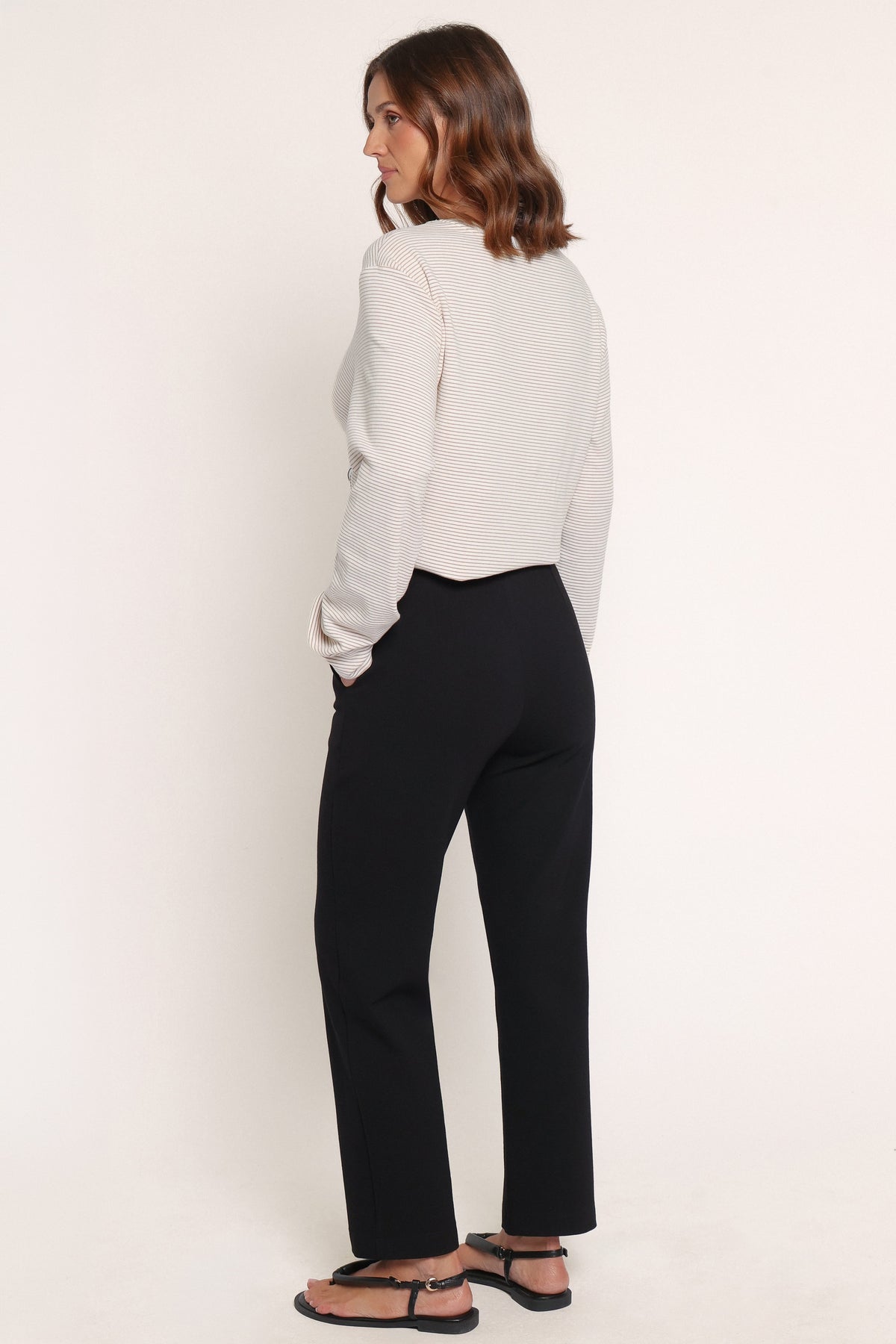 BOTTOMS Perfect Ponte Straight Leg Pants - Black