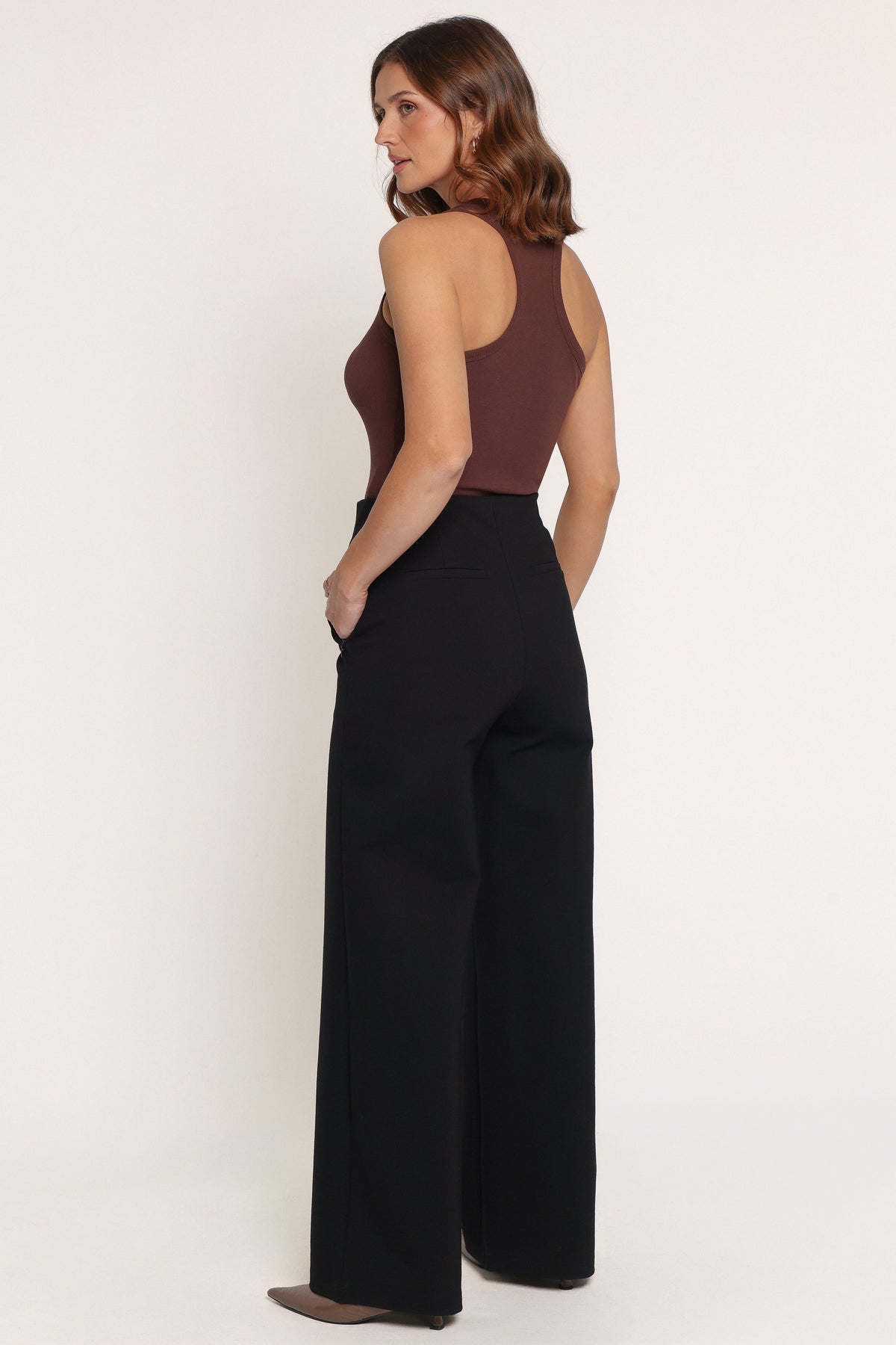 BOTTOMS Perfect Ponte Wide Leg Pants - Black