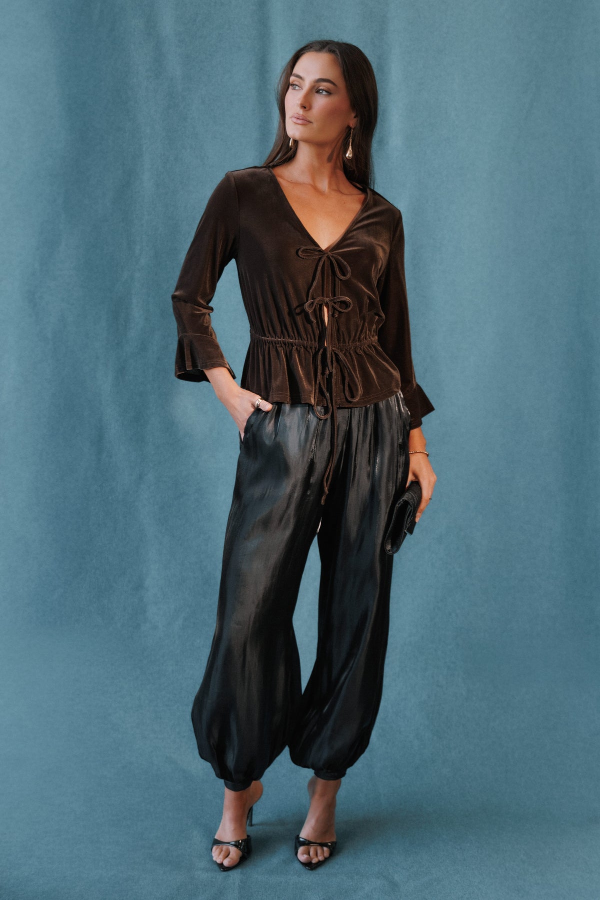 BOTTOMS Rita Balloon Leg Pant - Black