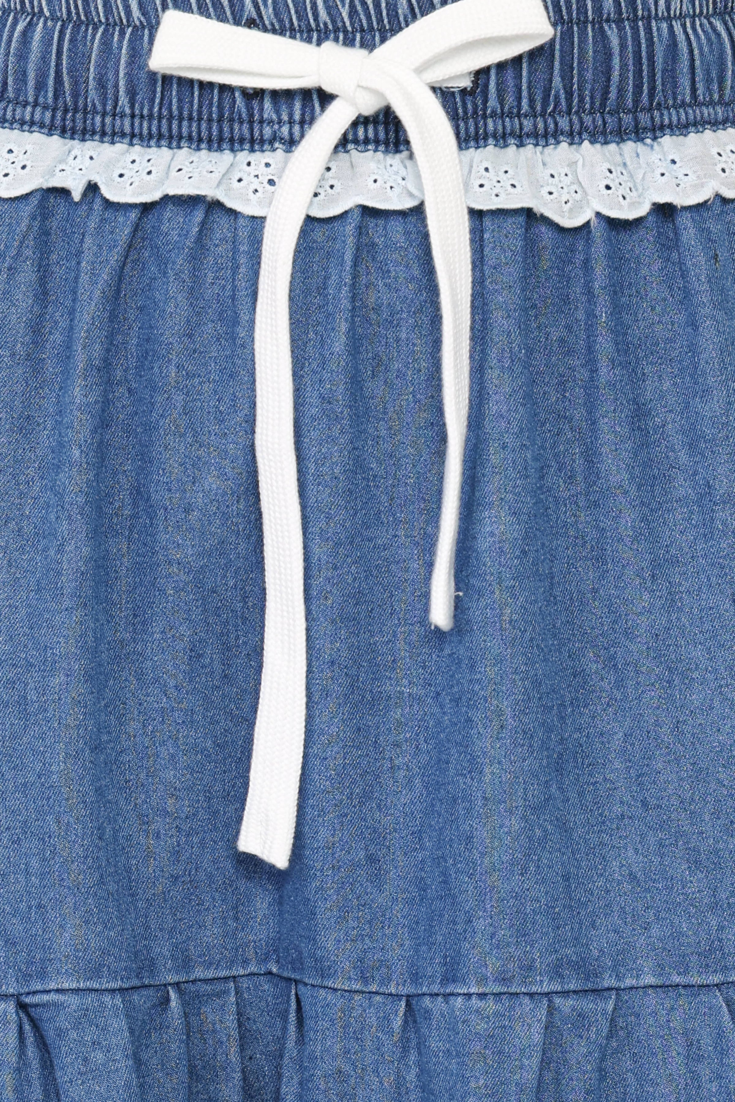 BOTTOMS Scout Tiered Denim Maxi Skirt - Medium Wash