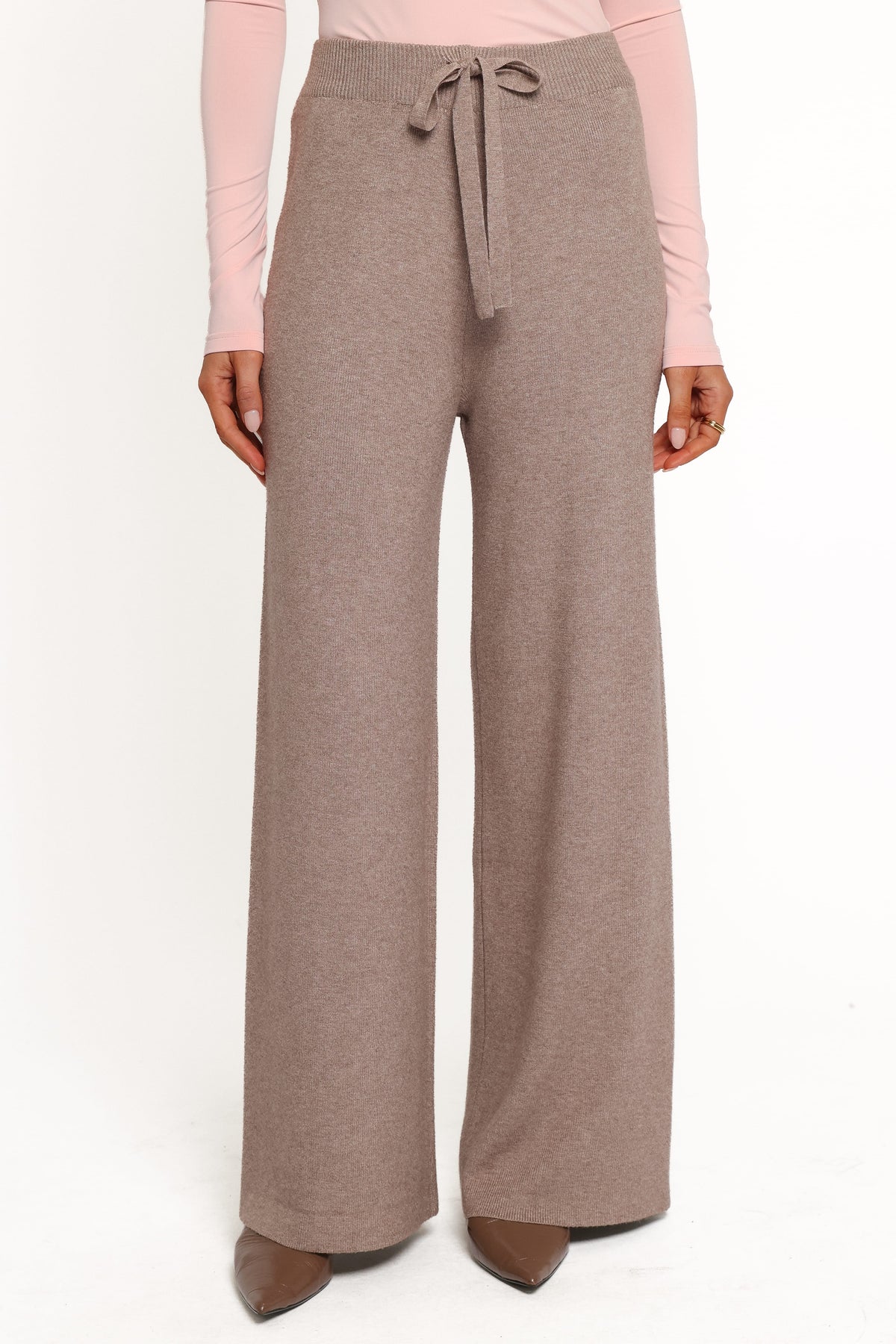 BOTTOMS Tarly Knit Pants - Light Heather Grey