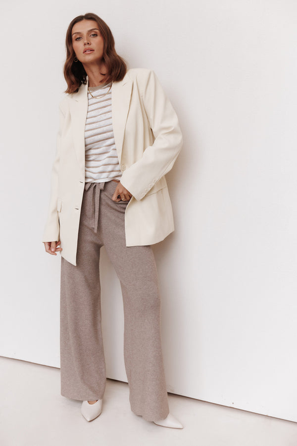 BOTTOMS Tarly Knit Pants - Light Heather Grey