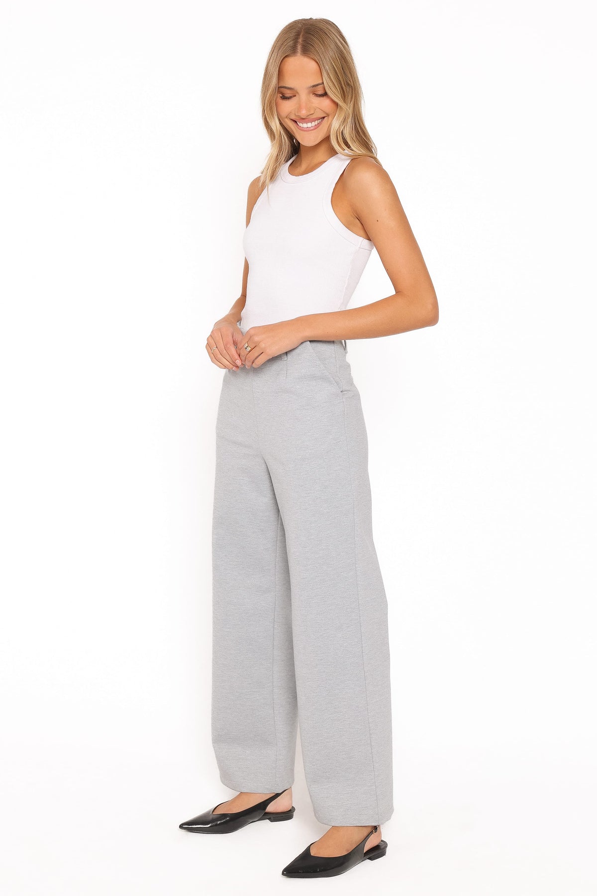BOTTOMS Tylah Ponte Pants - Heather Grey