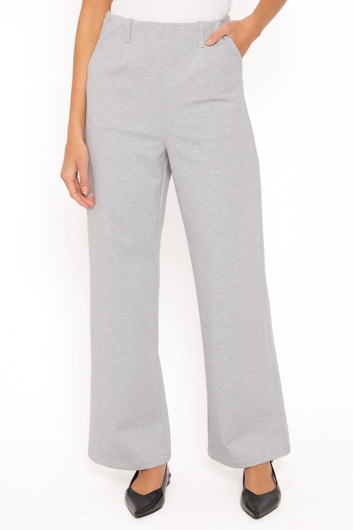 BOTTOMS Tylah Ponte Pants - Heather Grey