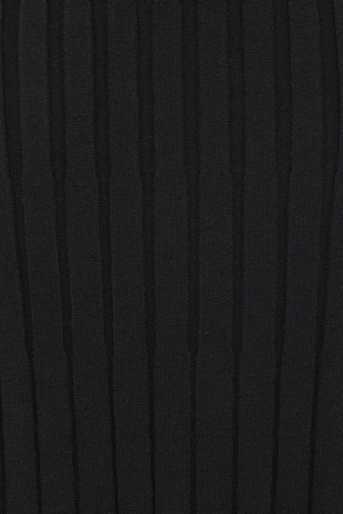 BOTTOMS Vilma Knitted Pleated Midi Skirt - Black