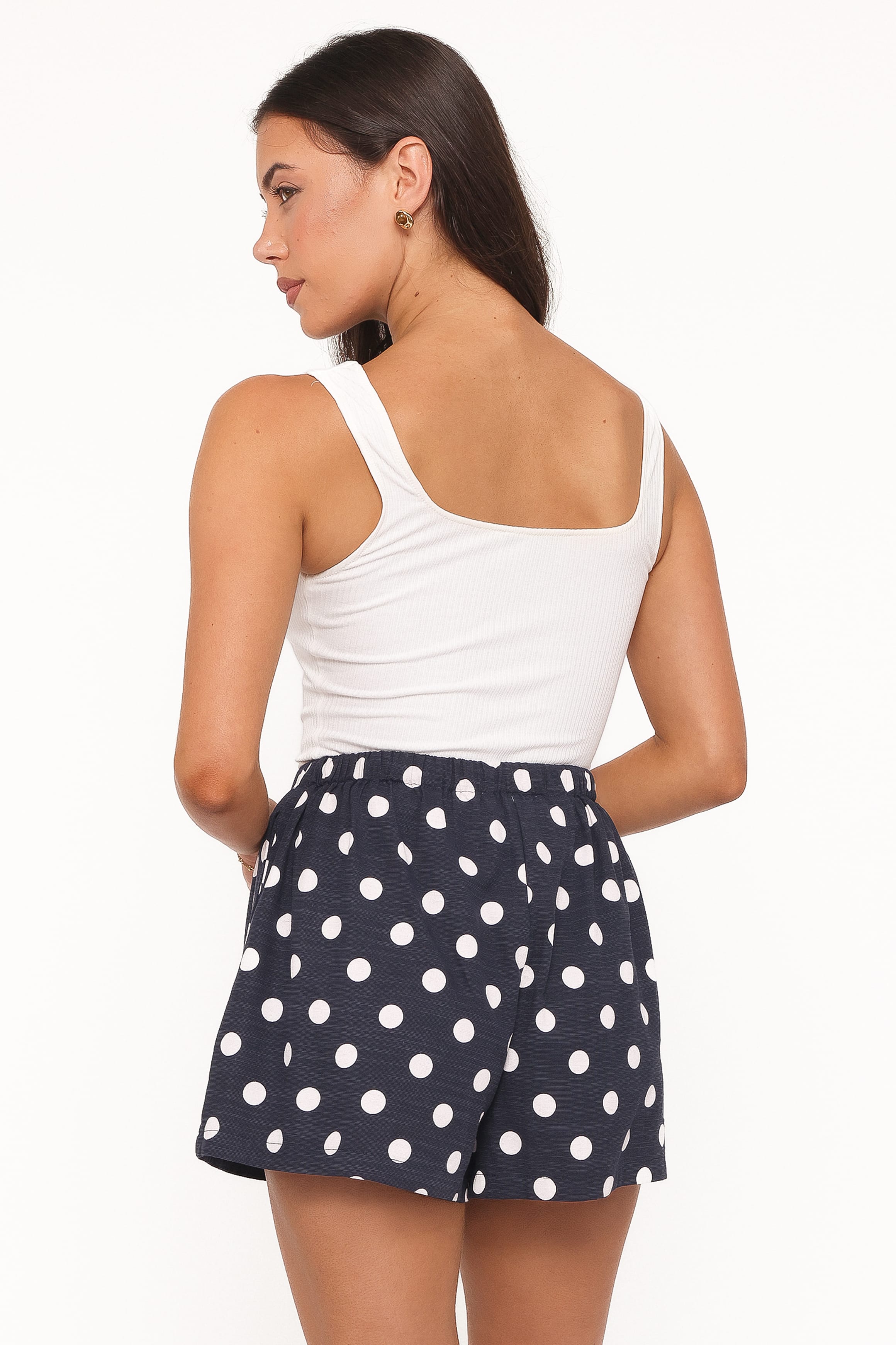 BOTTOMS Wren Short - Navy Polka Dot