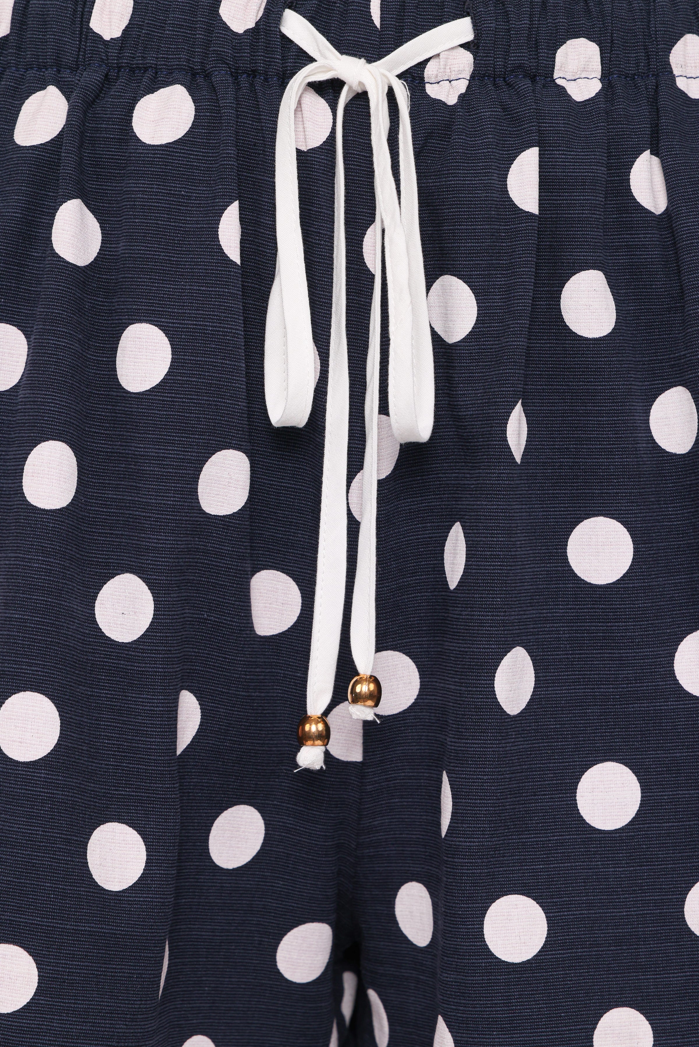BOTTOMS Wren Short - Navy Polka Dot