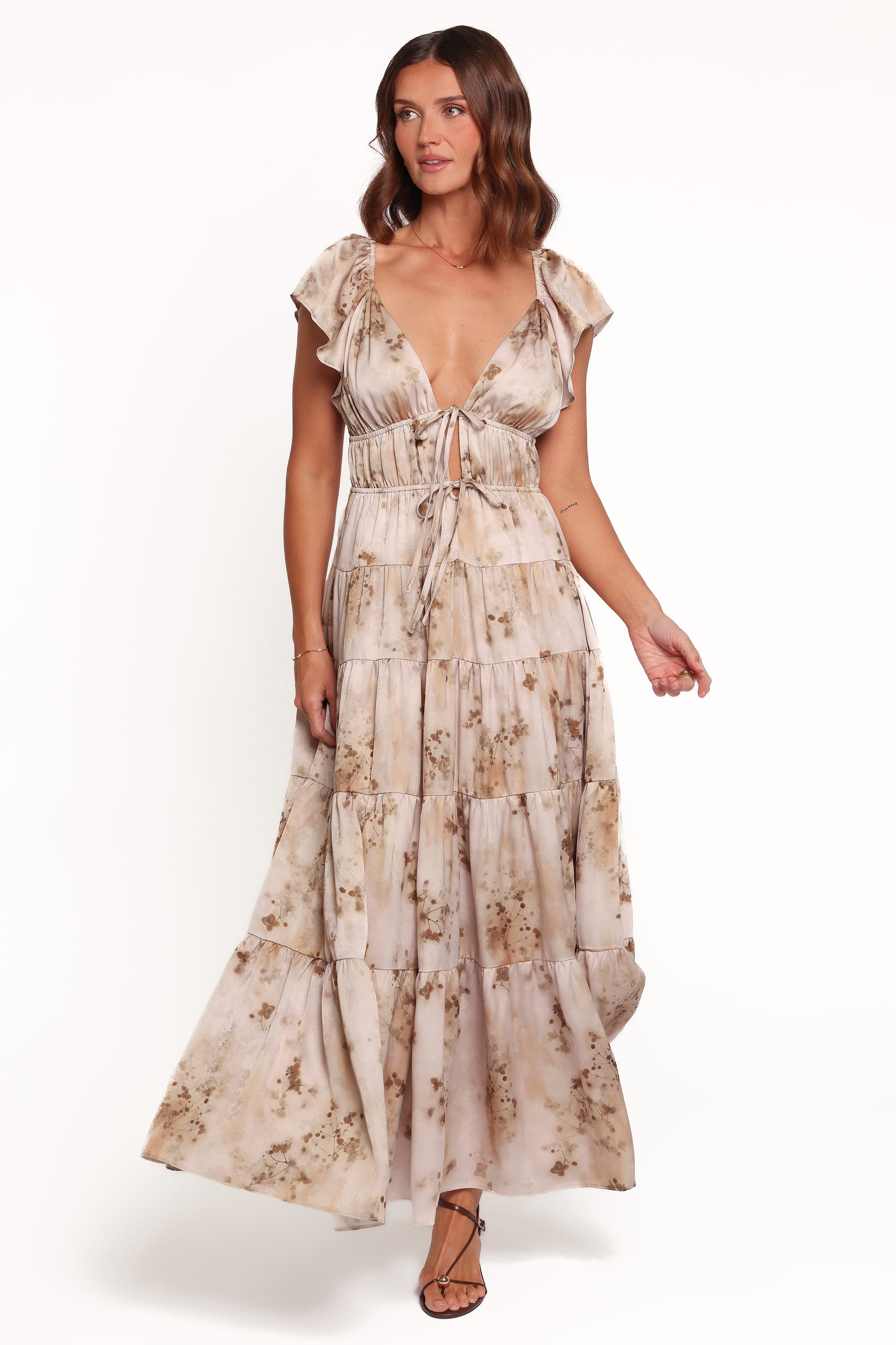 DRESSES Abelia Maxi Dress - Light Olive Multi