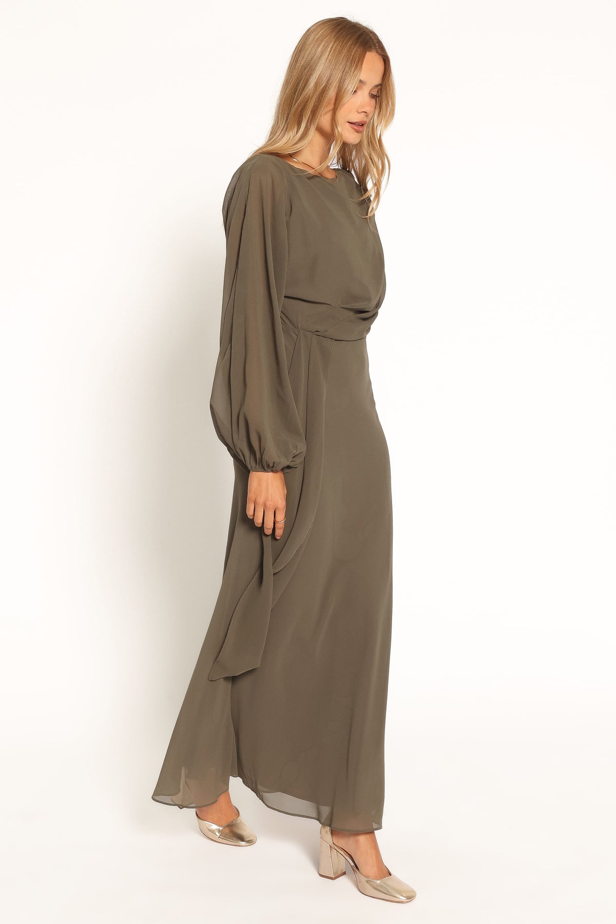 olive green long sleeve maxi dress Arnica Plus Size Refined Bi-Stretch Color:White/Grey Elegance and poise come shoes_zero_drop