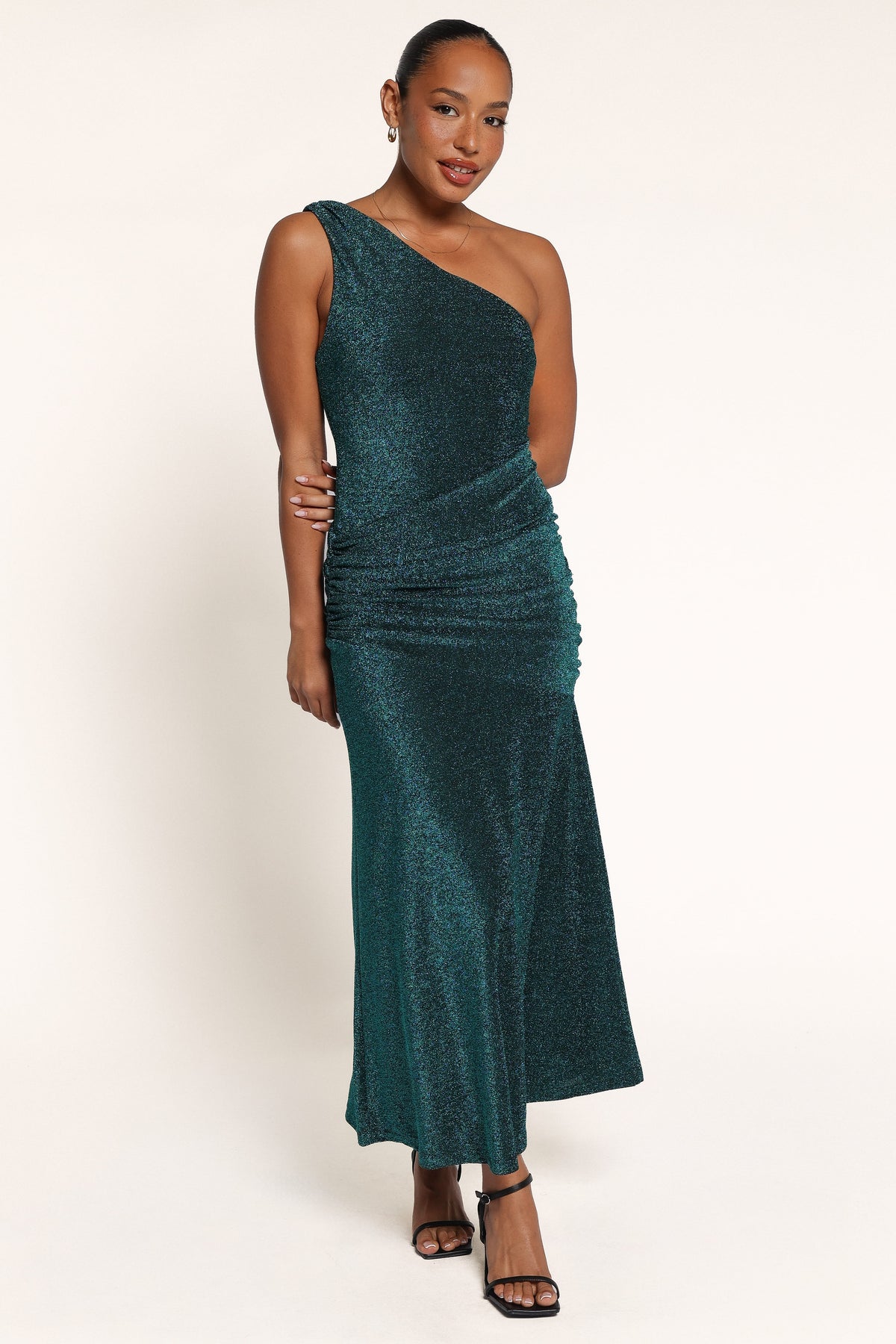 DRESSES Bayden One Shoulder Midi Dress - Emerald