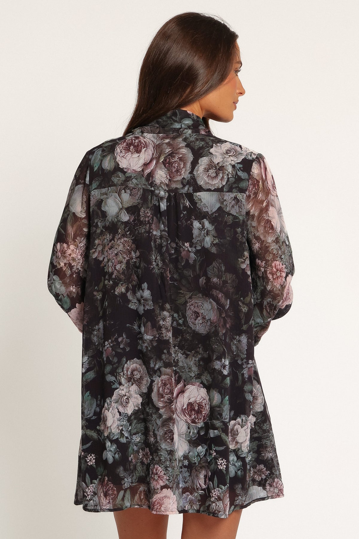 DRESSES Baylie Long Sleeve Mini Dress - Black Rose