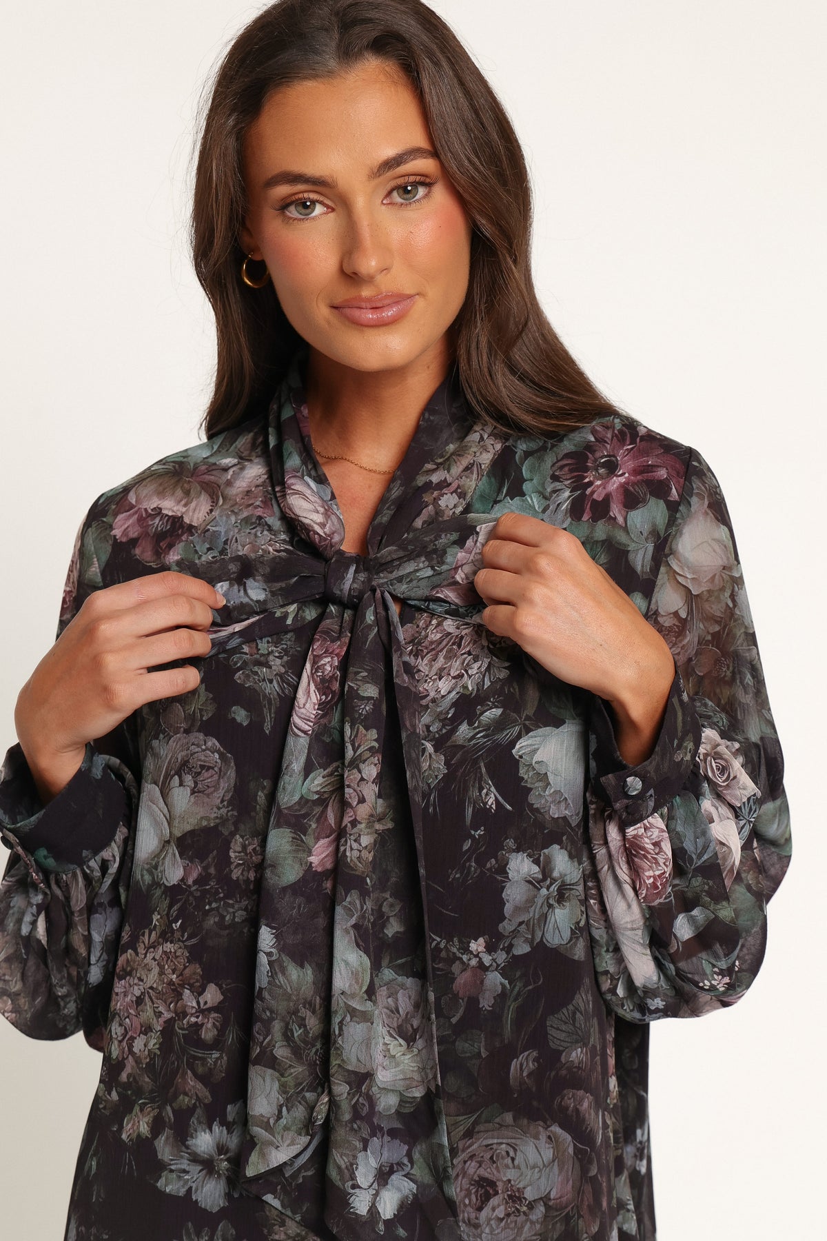DRESSES Baylie Long Sleeve Mini Dress - Black Rose