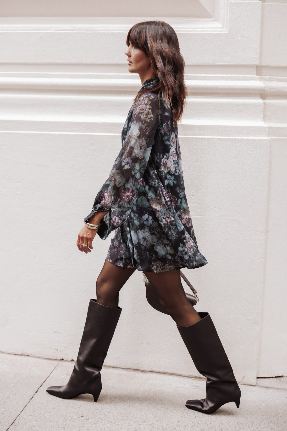 DRESSES Baylie Long Sleeve Mini Dress - Black Rose