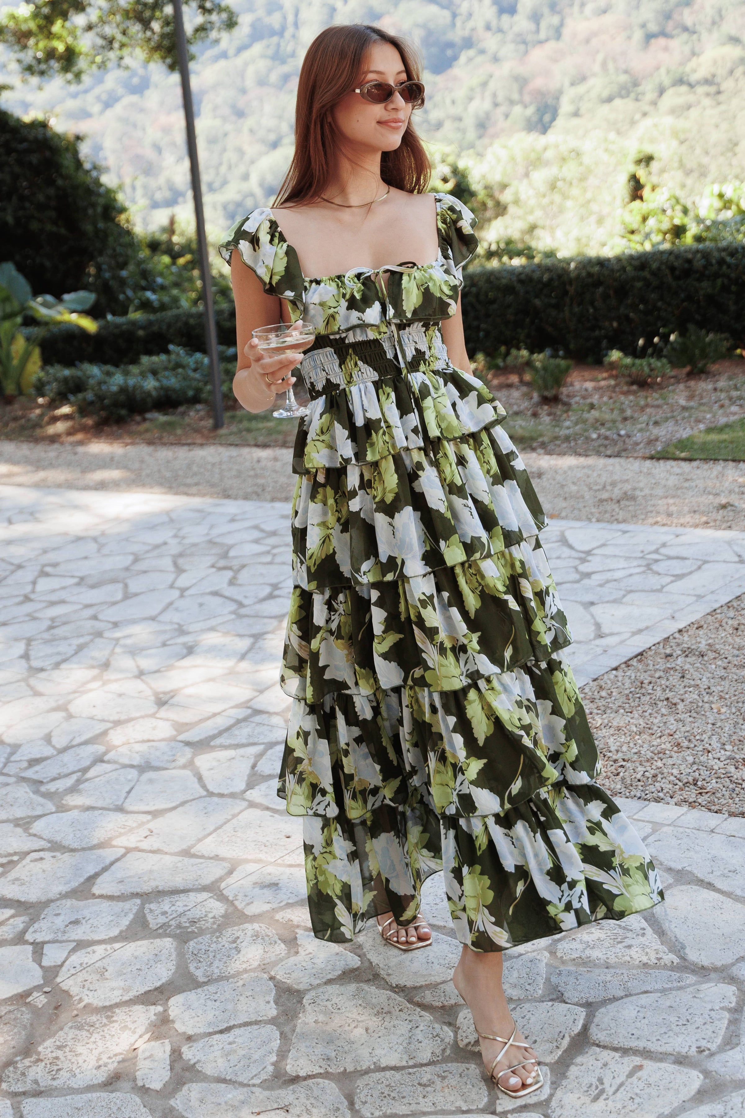 DRESSES Belle Maxi Dress - Green Floral
