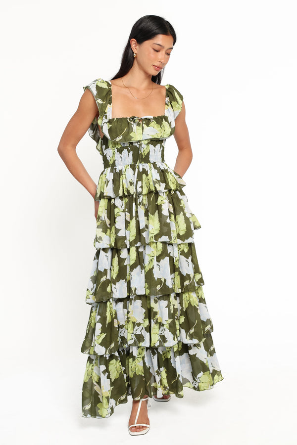 DRESSES Belle Maxi Dress - Green Floral