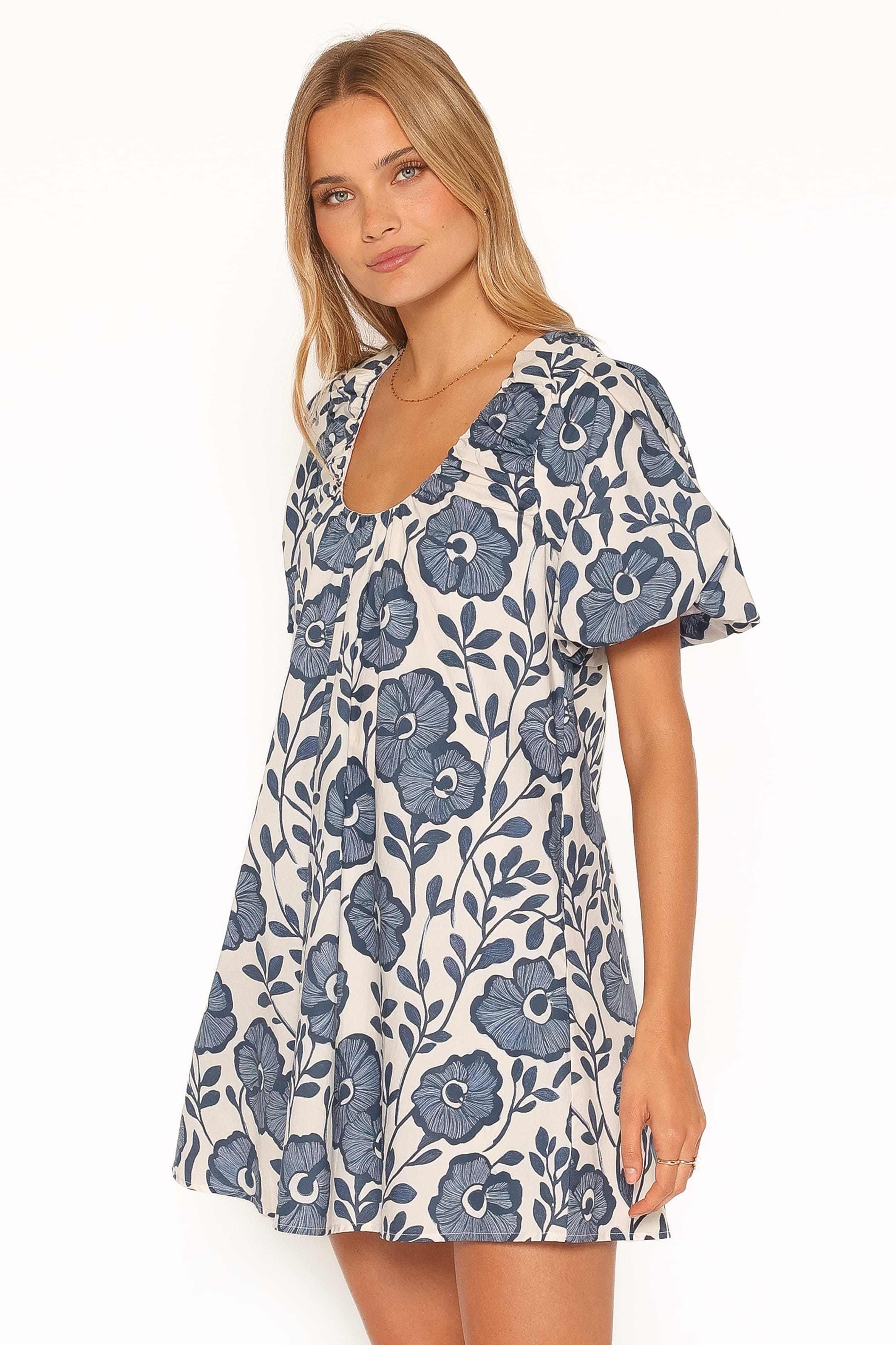 DRESSES Bertine Mini Dress - Blue Floral