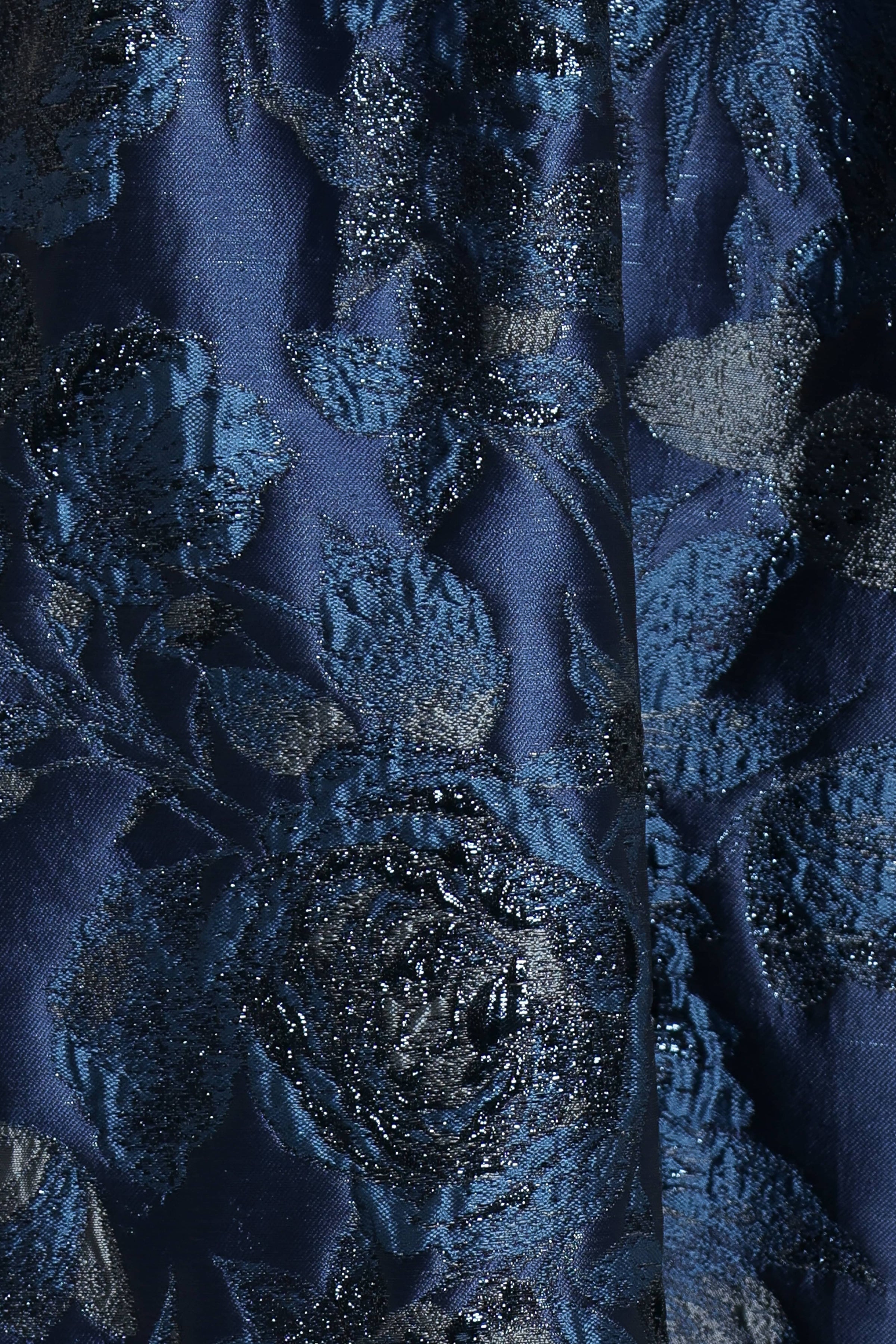 DRESSES Betina Bow Front Maxi Dress - Blue Brocade
