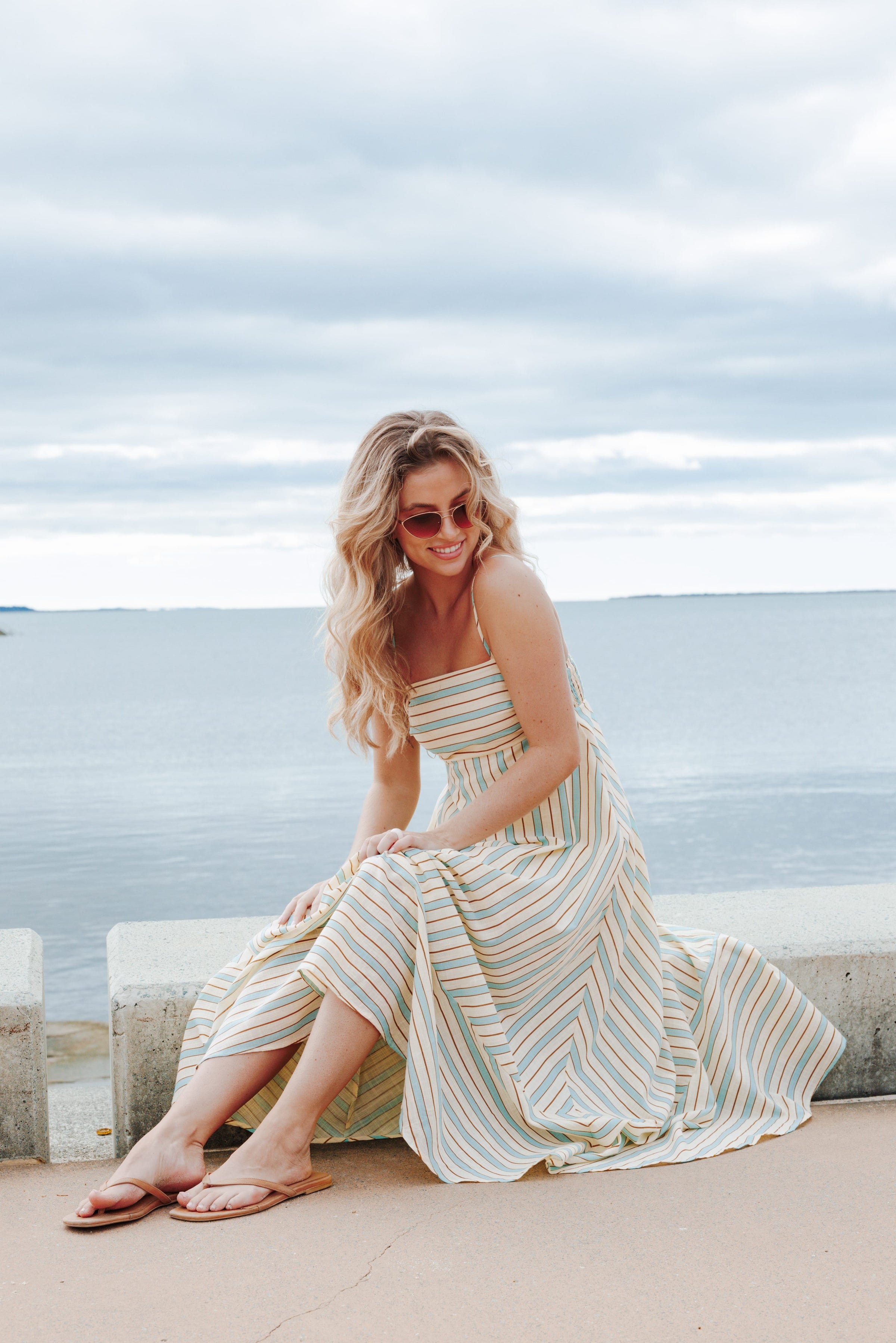 DRESSES Brea Maxi Dress - Green Stripe
