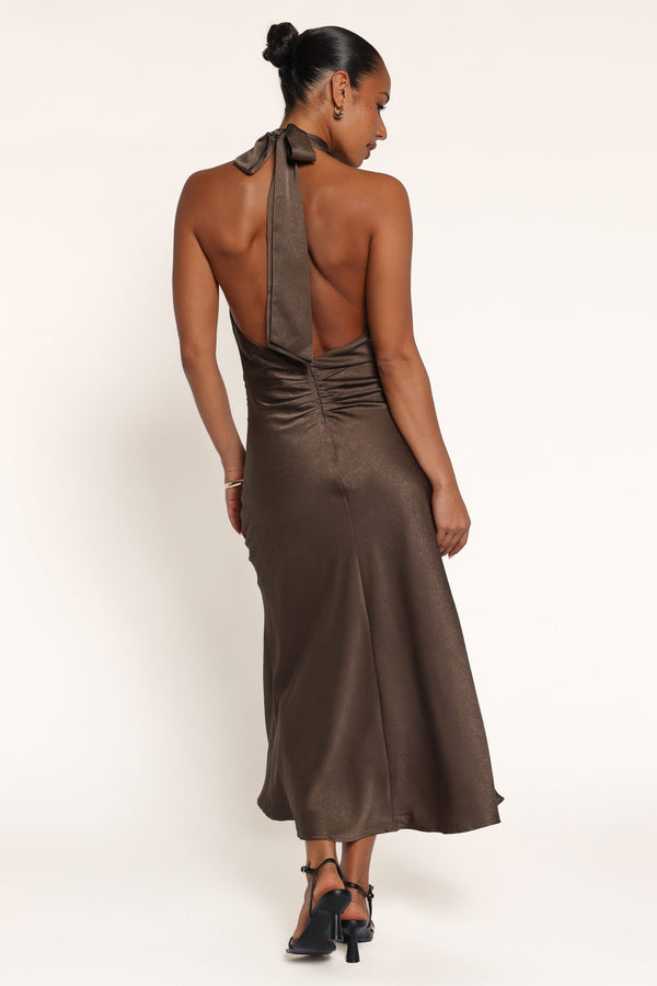 DRESSES Briellen Halterneck Midi Dress - Olive