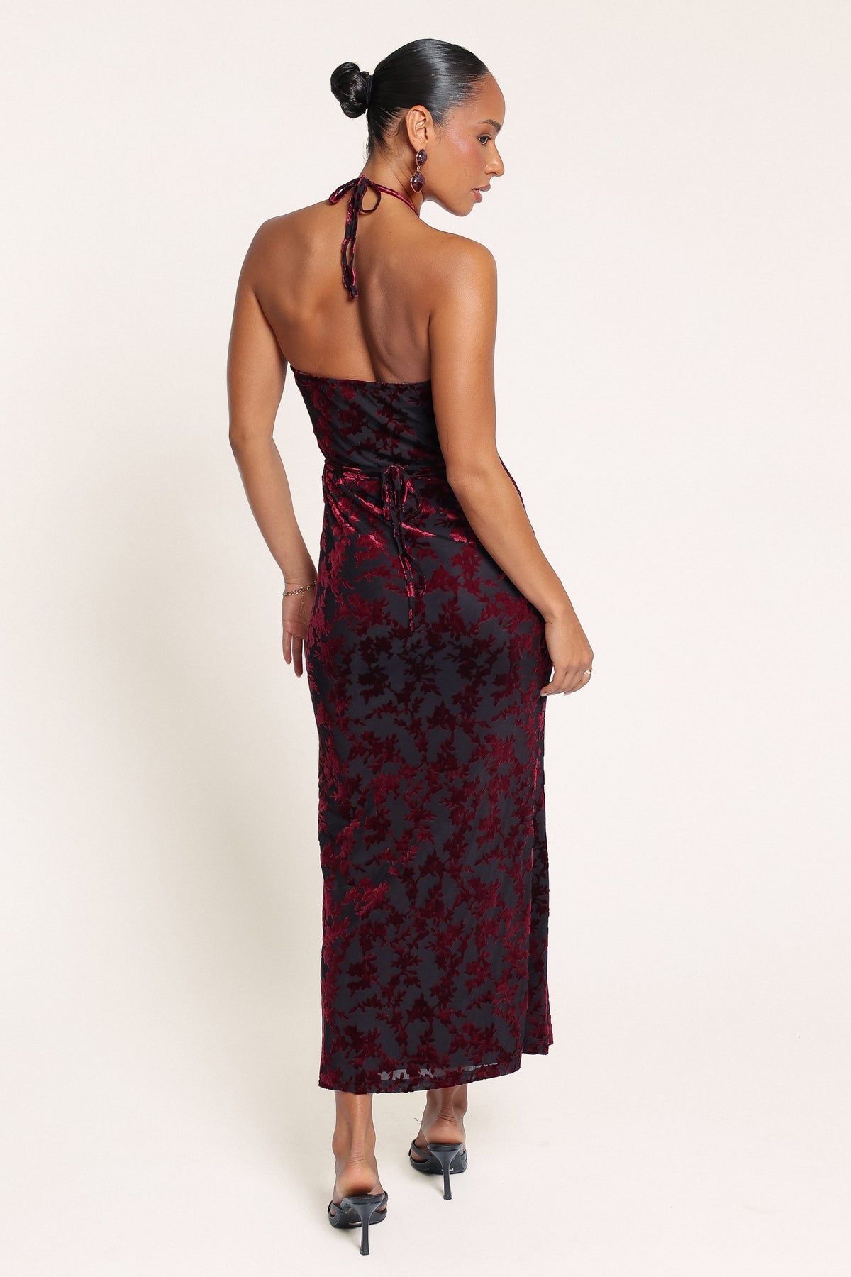 DRESSES Brynne Midi Dress - Berry Velvet Burnout