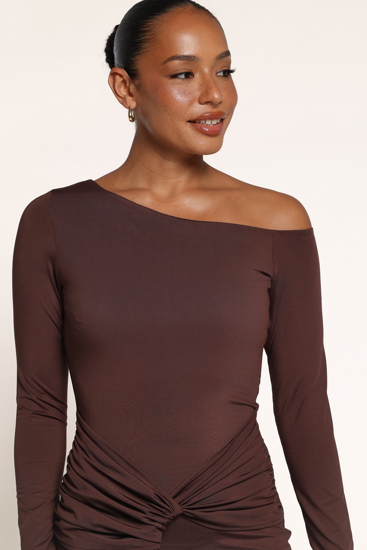 DRESSES Calena Long Sleeve Maxi Dress - Brown