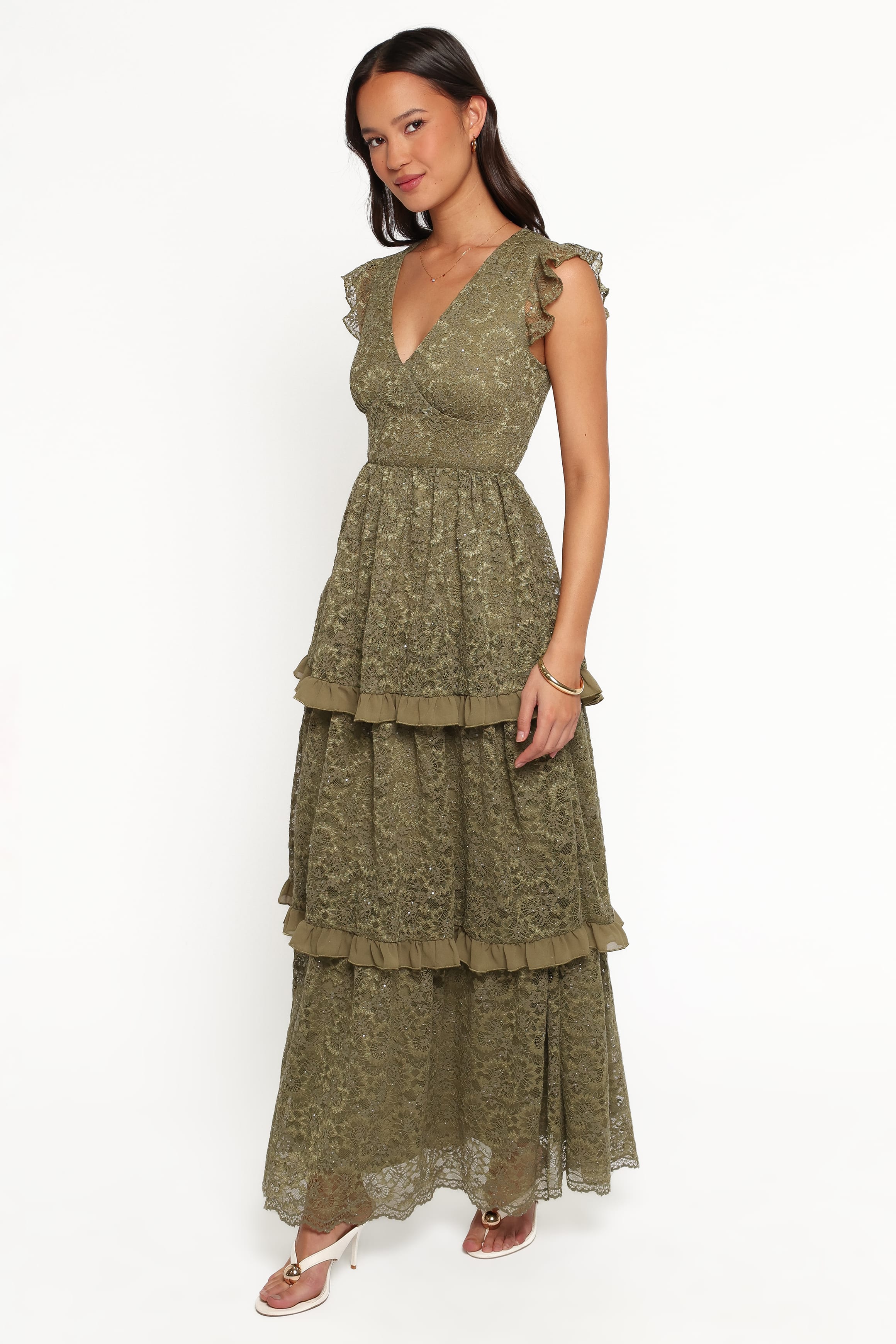DRESSES Cataleya Maxi Dress - Olive Lace