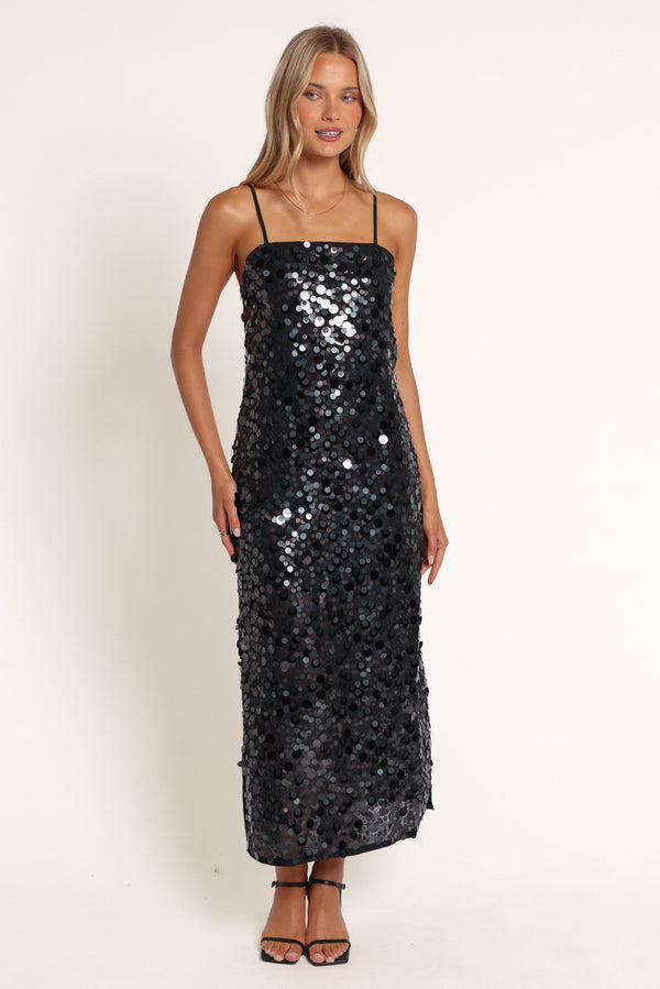 DRESSES Celestelle Sequin Maxi Dress - Black Pearl