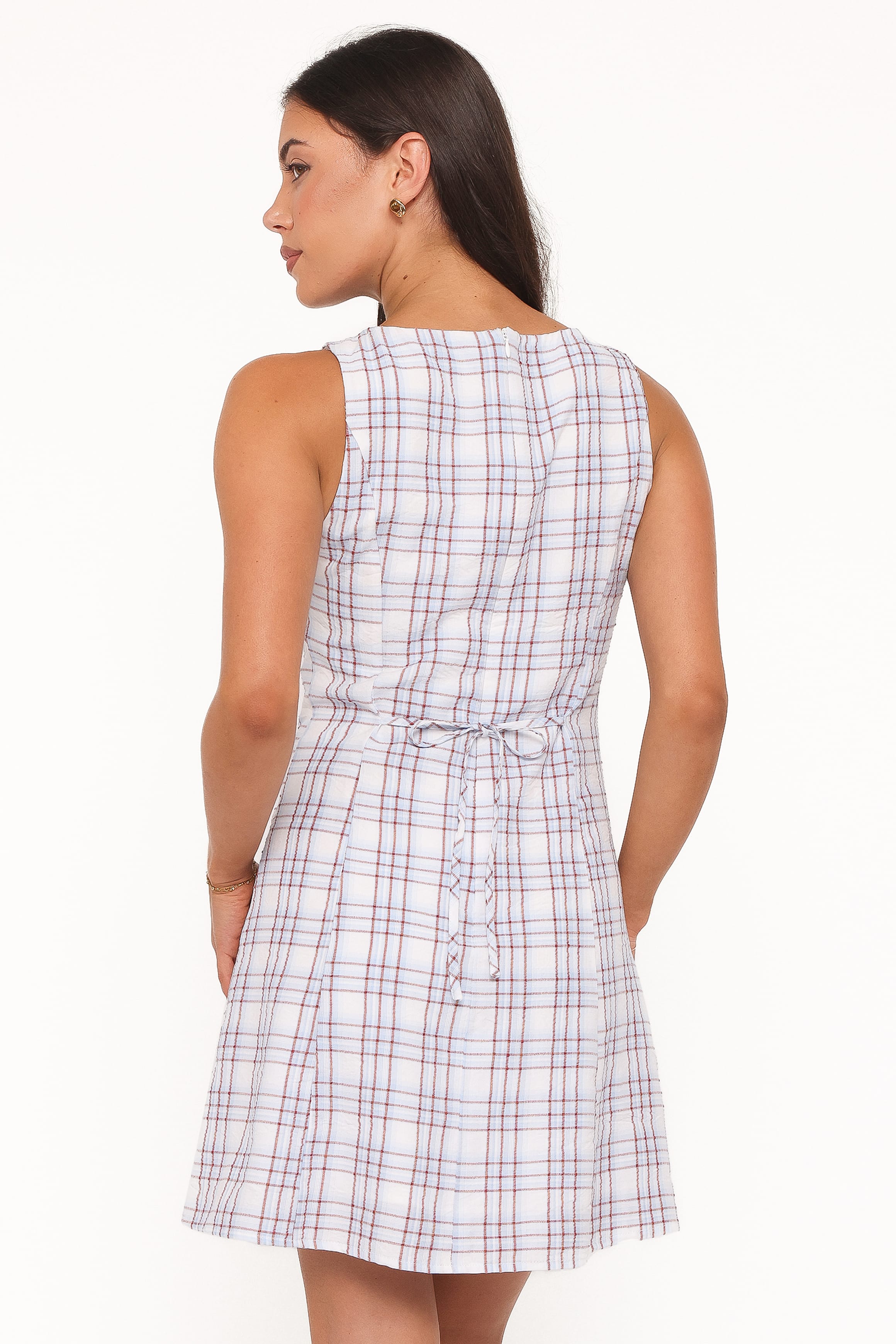 DRESSES Circe Mini Dress - Light Blue Plaid