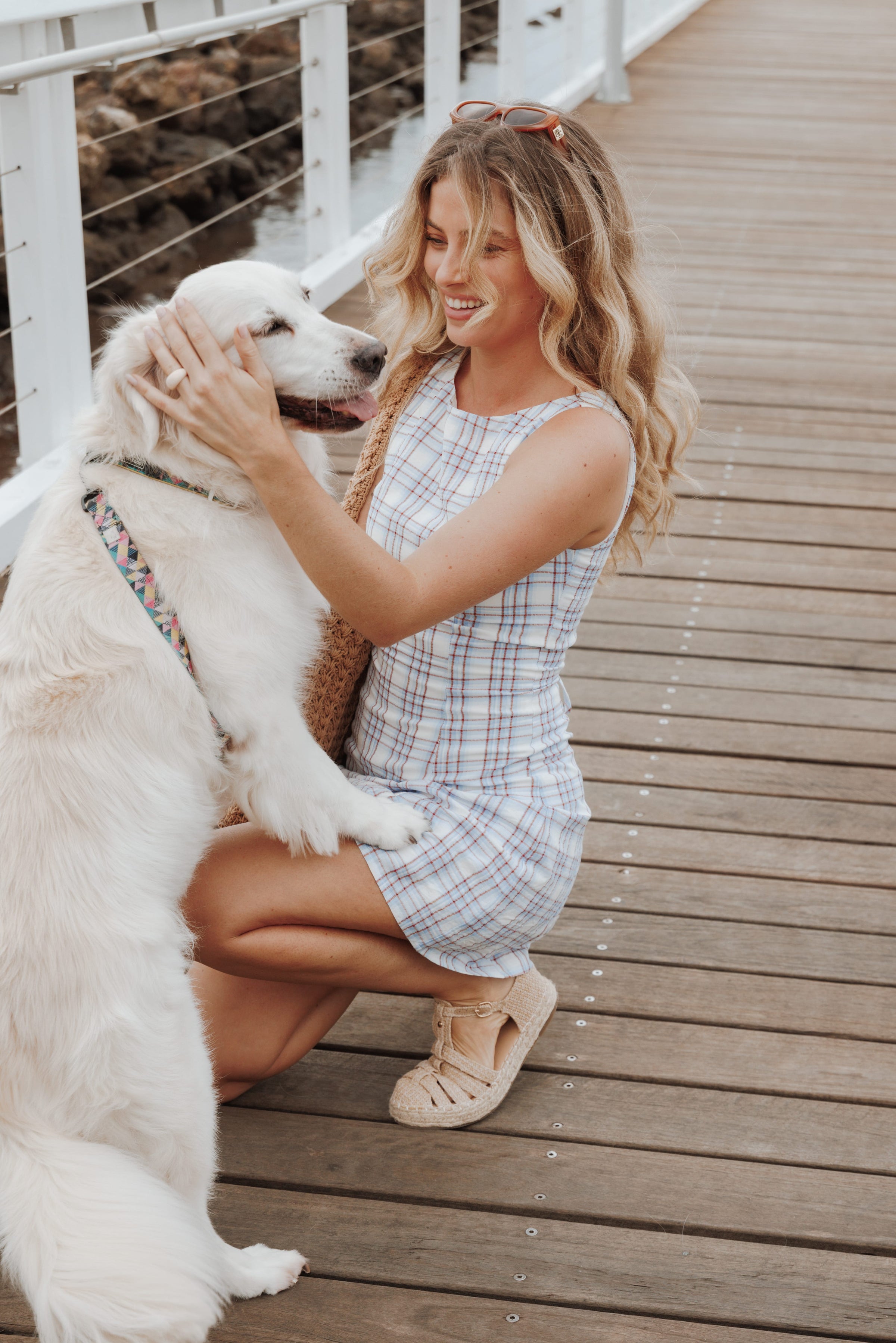 DRESSES Circe Mini Dress - Light Blue Plaid