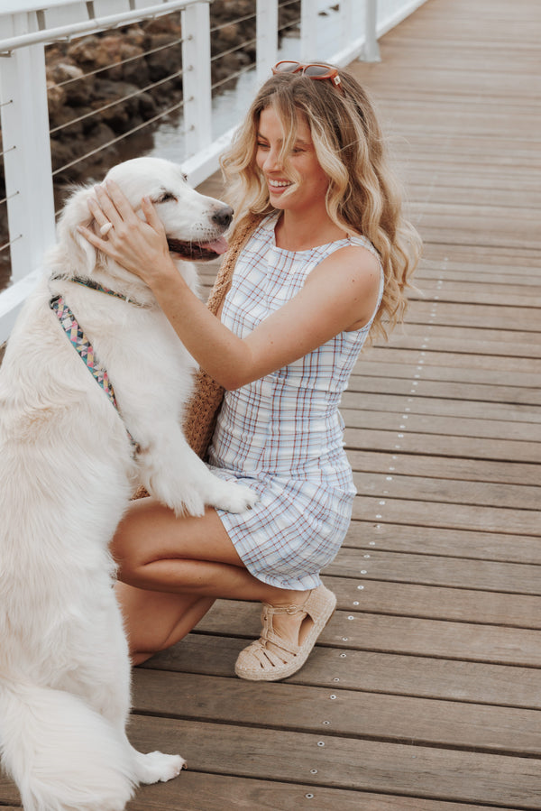 DRESSES Circe Mini Dress - Light Blue Plaid