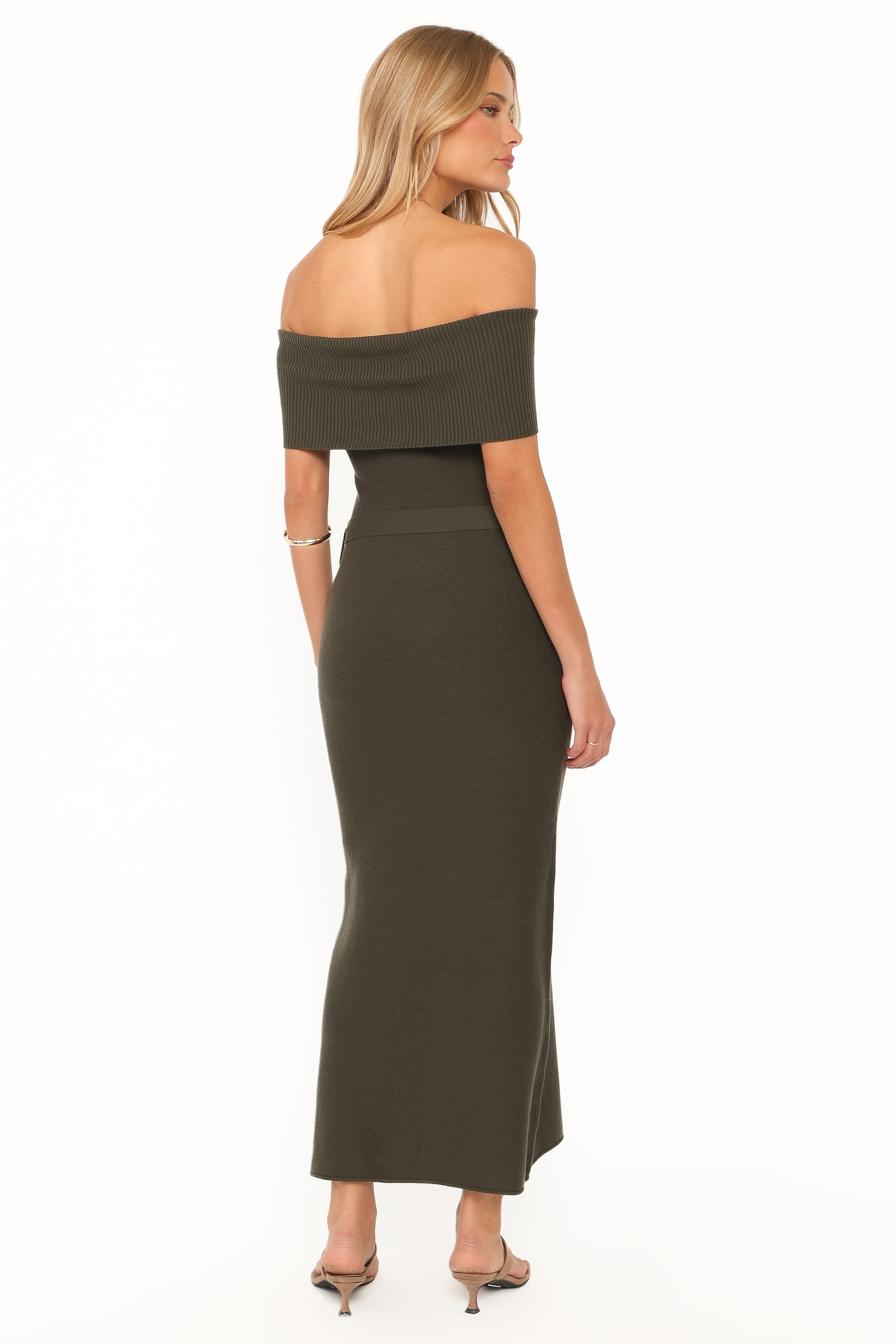 DRESSES Colleen Off Shoulder Maxi Dress - Olive Green