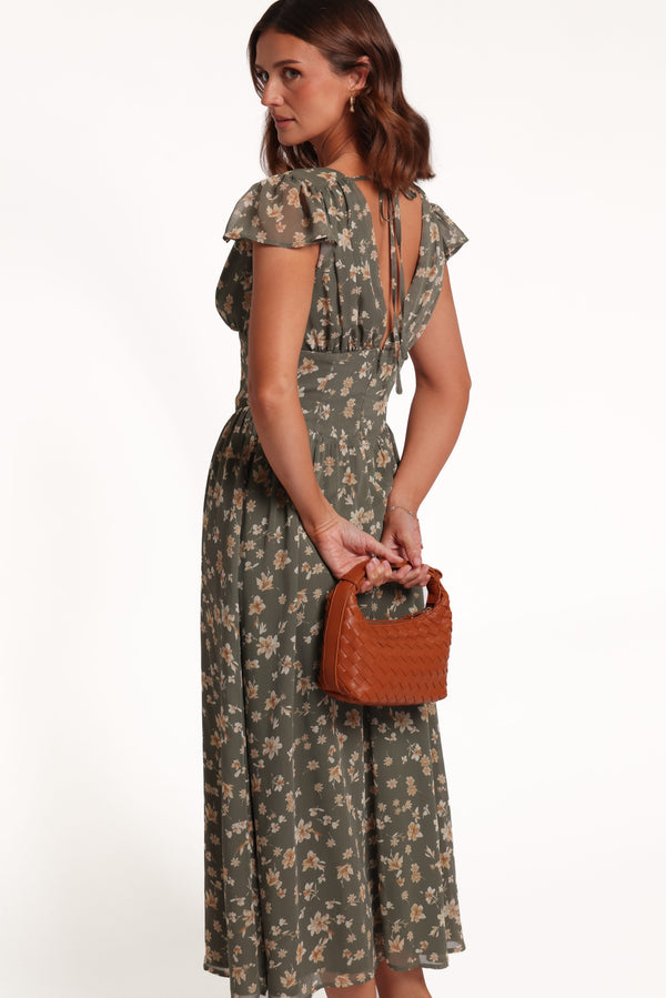 DRESSES Davie Midi Dress - Olive Floral