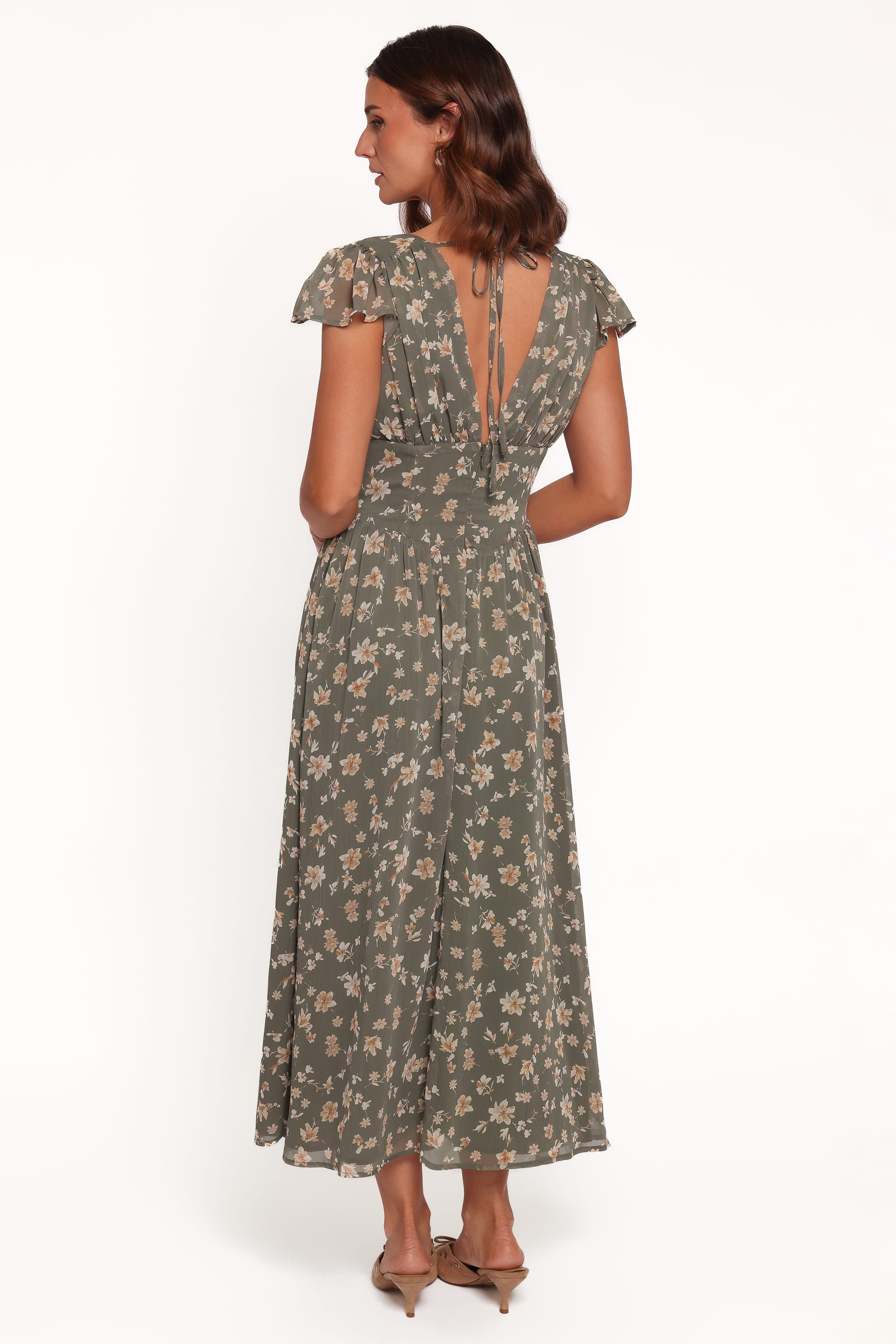 DRESSES Davie Midi Dress - Olive Floral