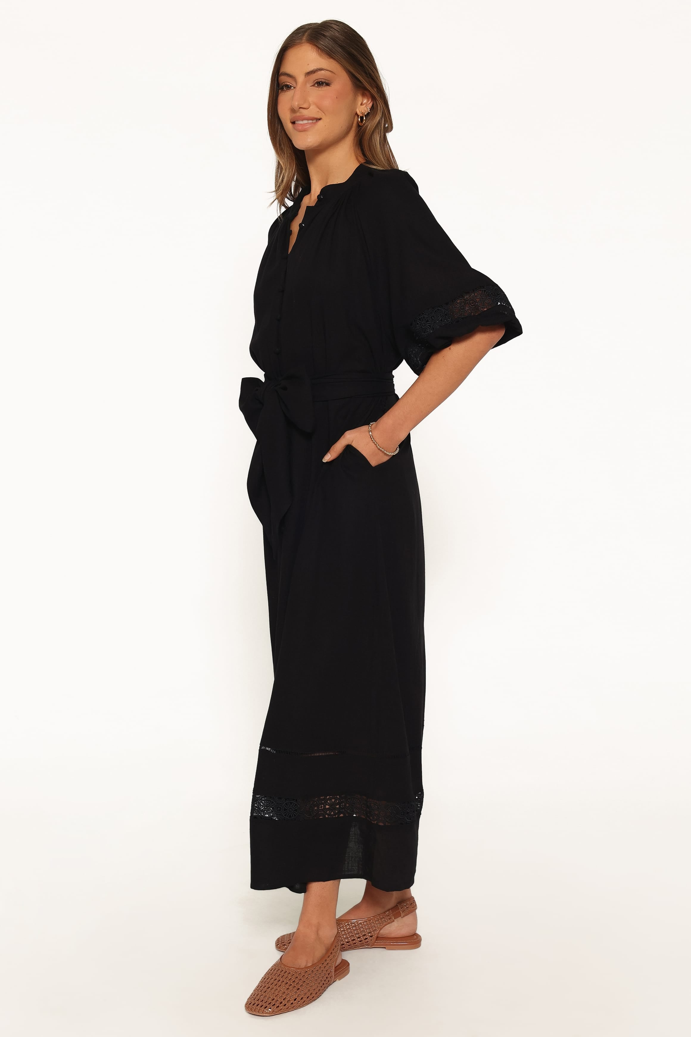 DRESSES Decosta Long Sleeve Maxi Dress - Black