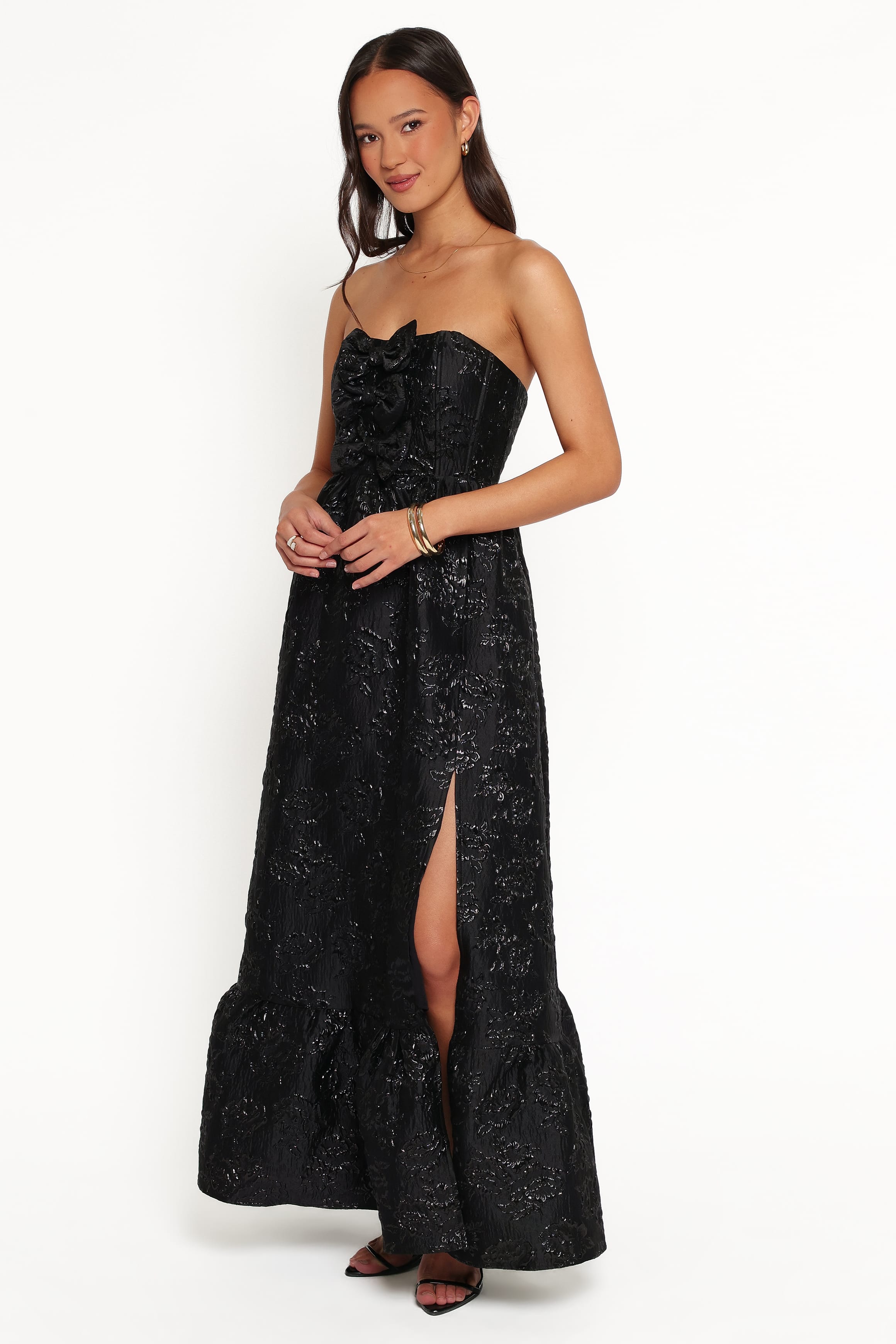 DRESSES Delphira Maxi Dress - Black Brocade