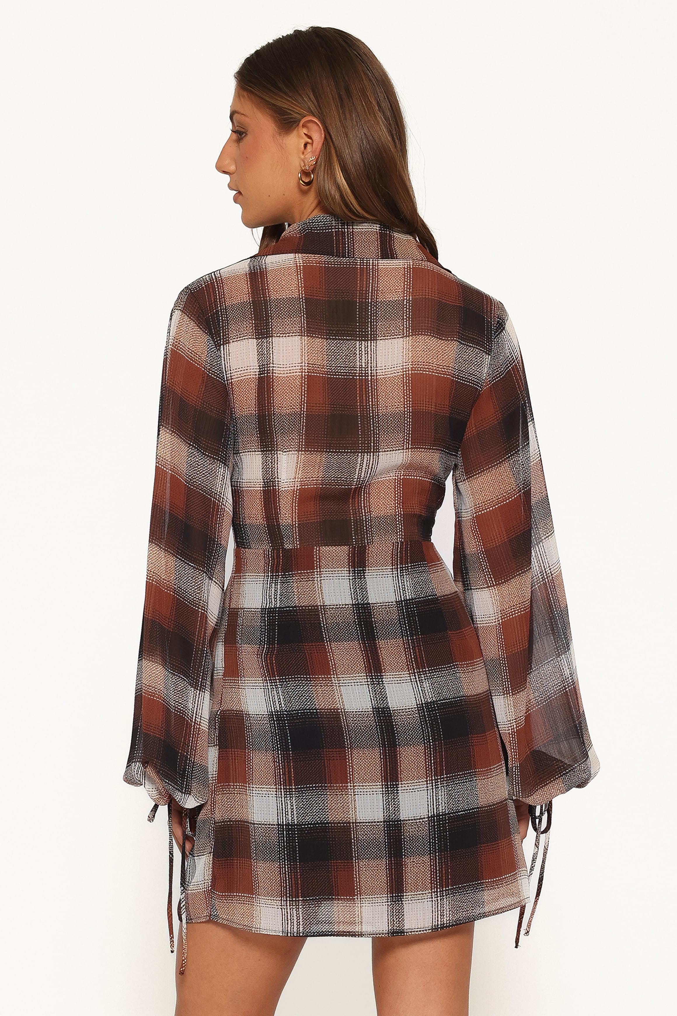 DRESSES Eadie Long Sleeve Mini Dress - Plaid