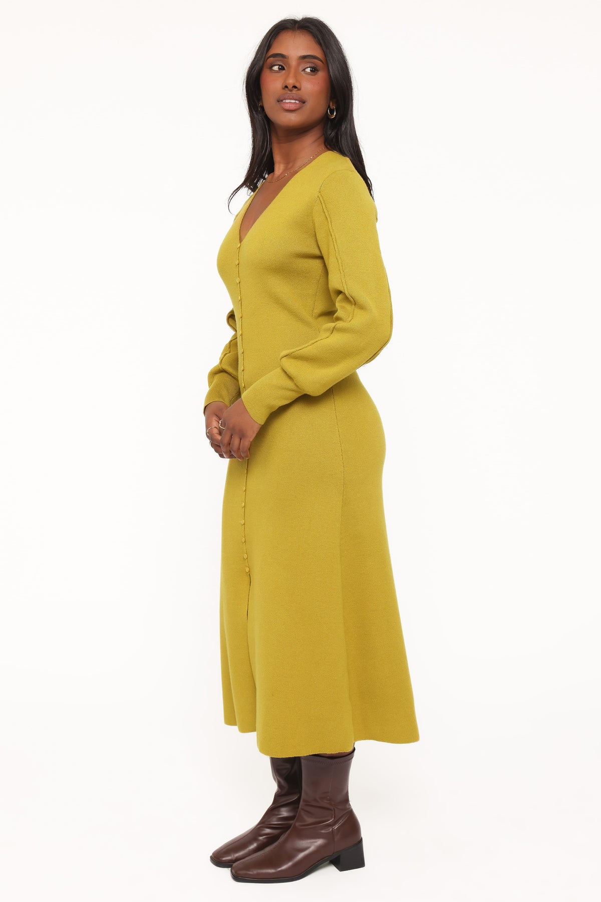 DRESSES Ellen Knit Maxi Dress - Burnished Gold