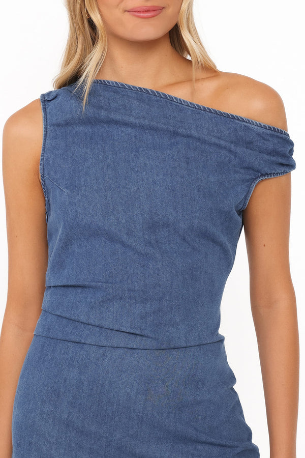 DRESSES Elvira Mini Dress - Medium Wash Denim