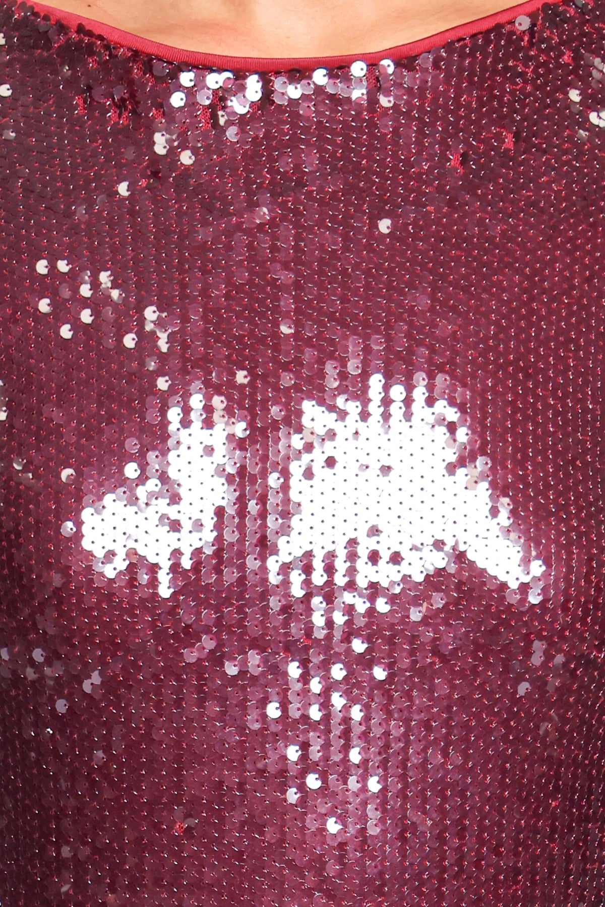 DRESSES Elysabelle Long Sleeve Sequin Dress - Burgundy