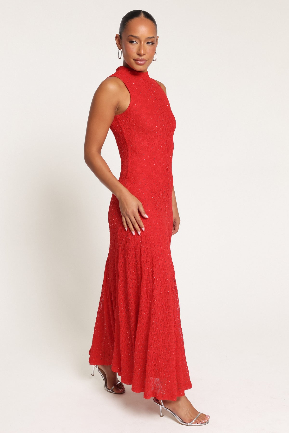 DRESSES Elysha Maxi Dress - Red Lace