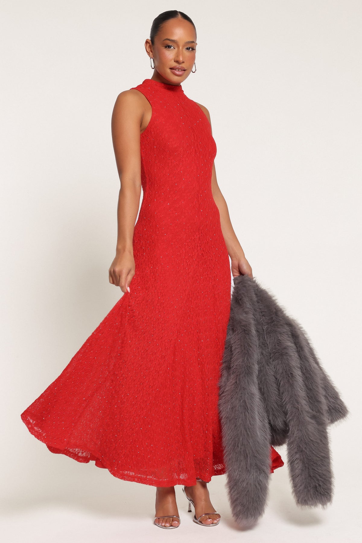 DRESSES Elysha Maxi Dress - Red Lace