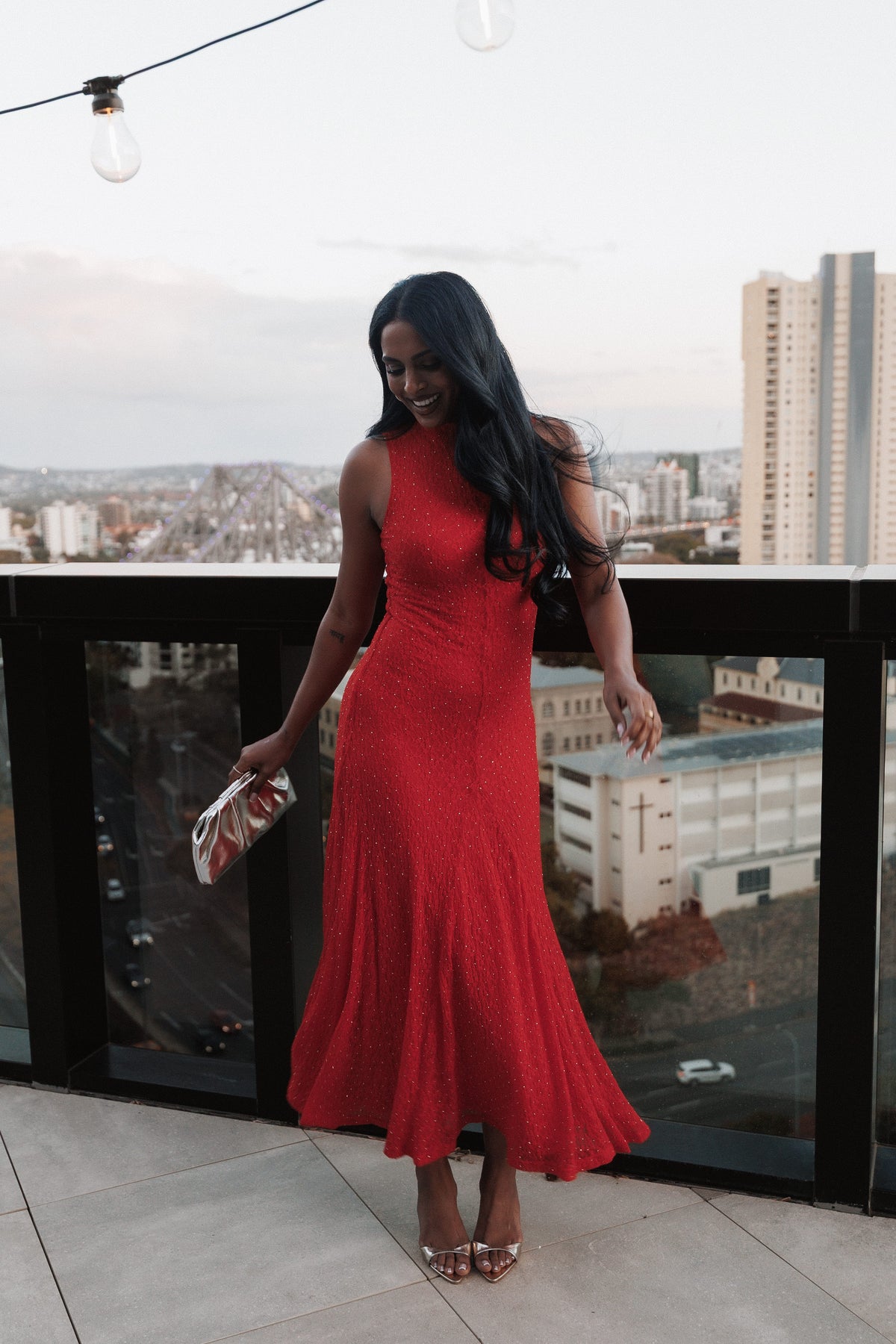DRESSES Elysha Maxi Dress - Red Lace