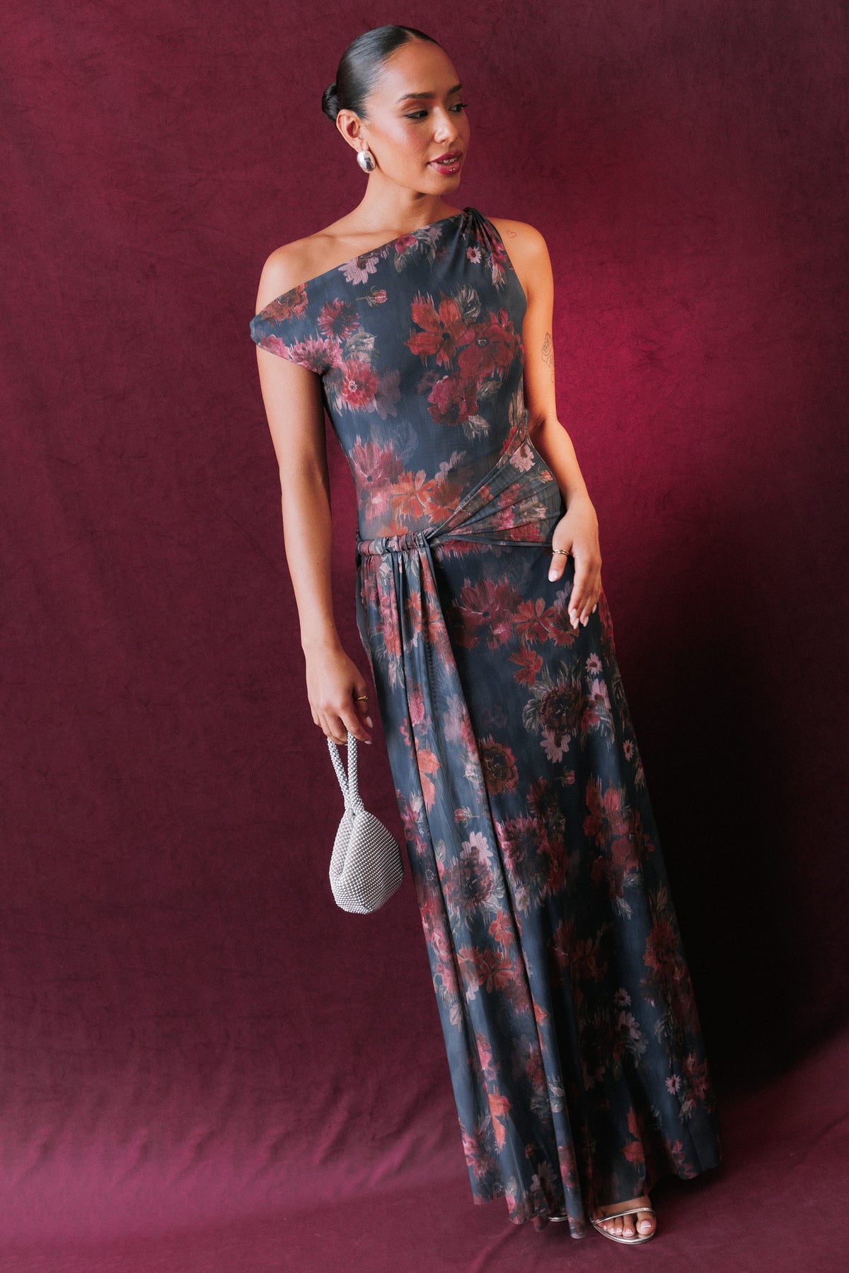 DRESSES Emelia Maxi Dress - Navy Blurred Floral