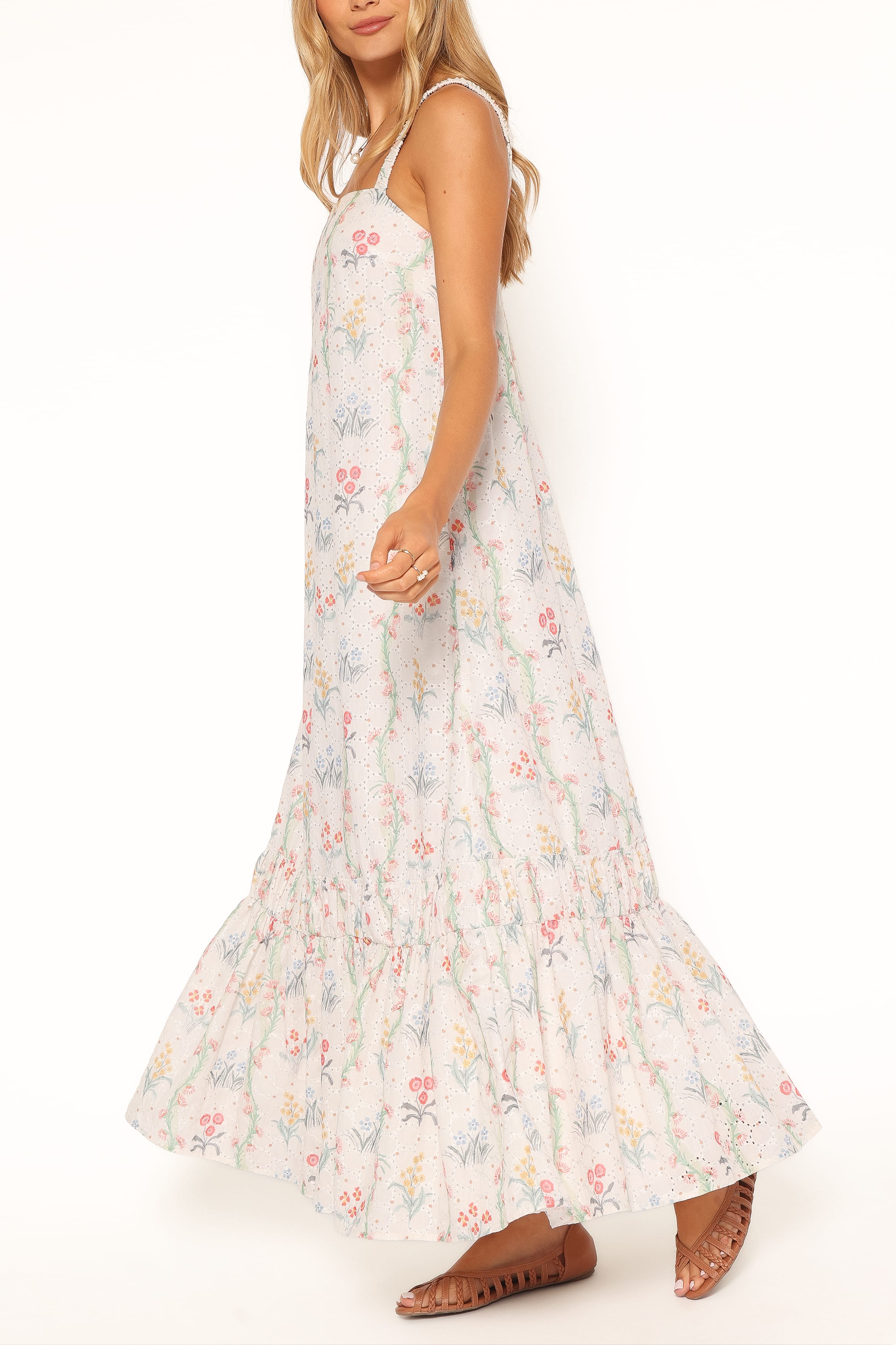 DRESSES Evaline Maxi Dress - White Floral
