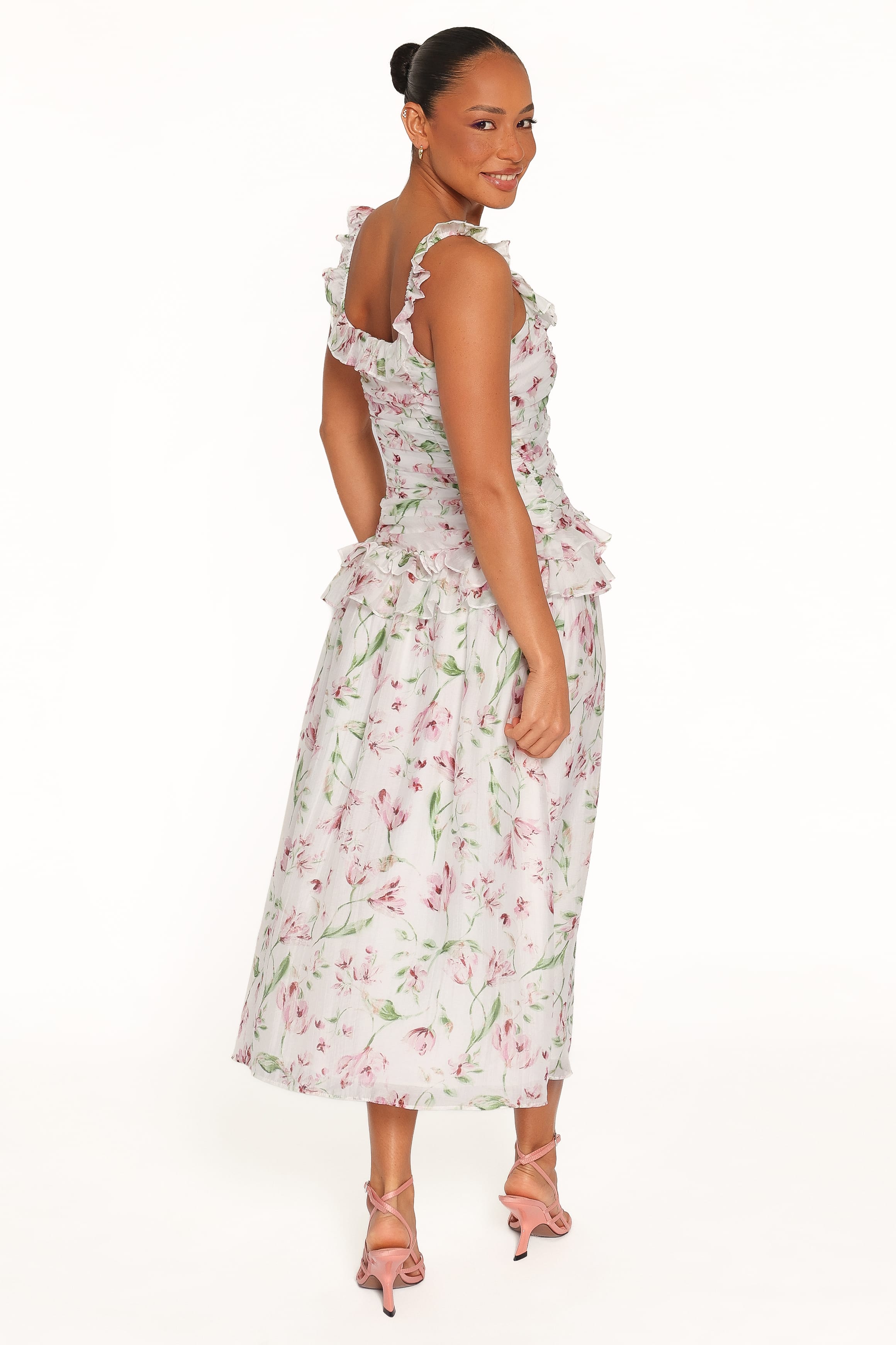 DRESSES Garcia Midi Dress - White Floral