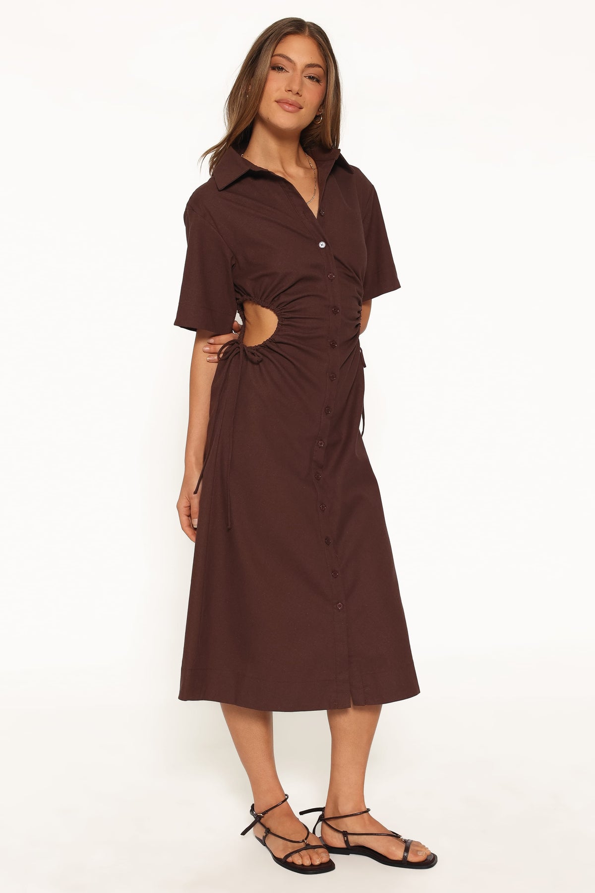 DRESSES Gianni Midi Dress - Brown
